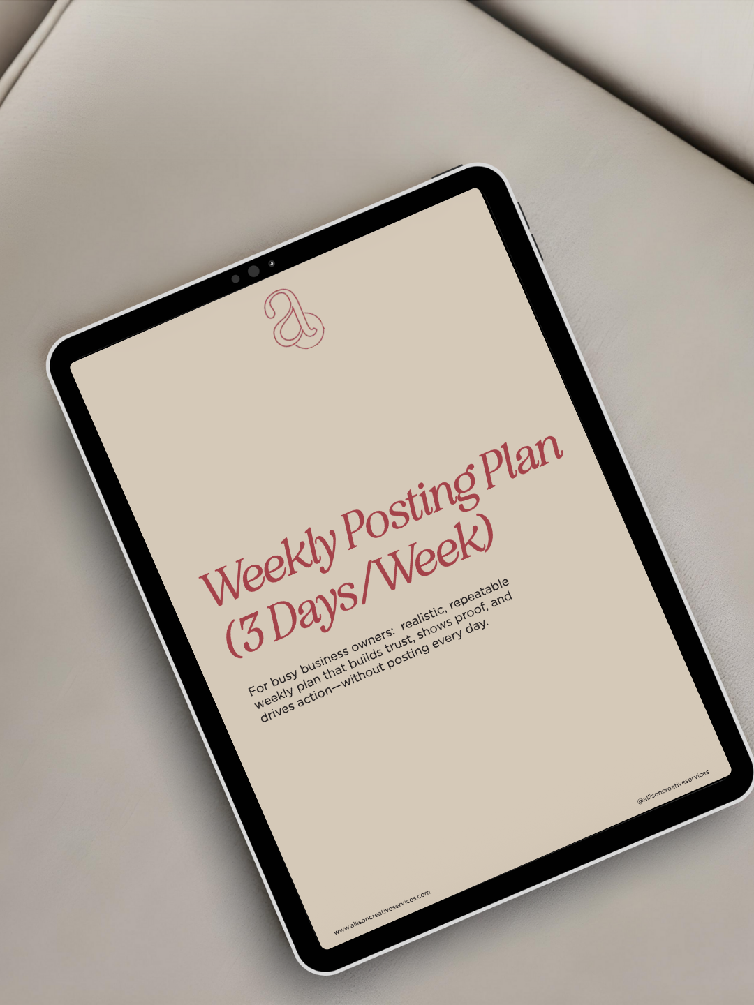 Weekly Posting Plan