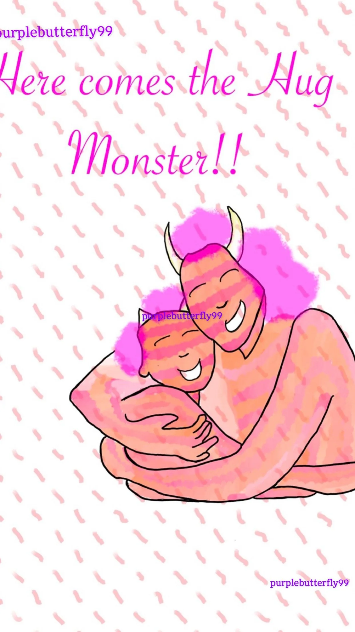 Here Comes the Hug Monster! Digital Card
