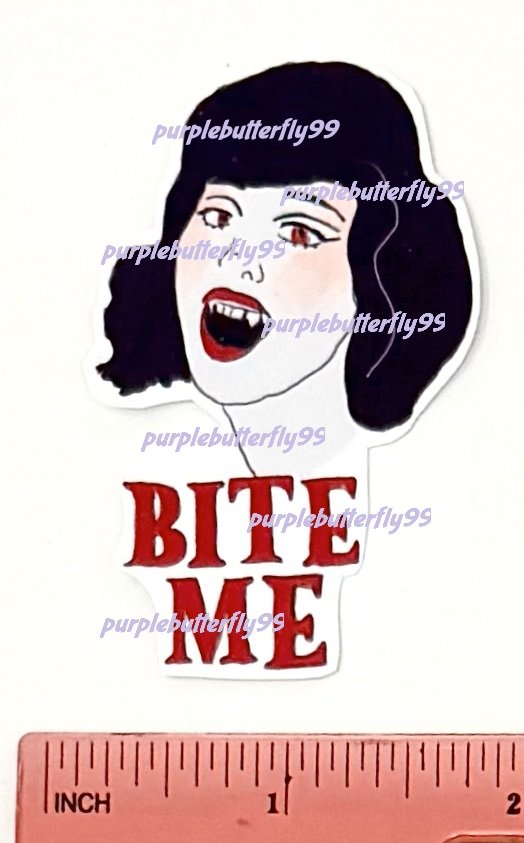 Bite Me Vinyl Sticker