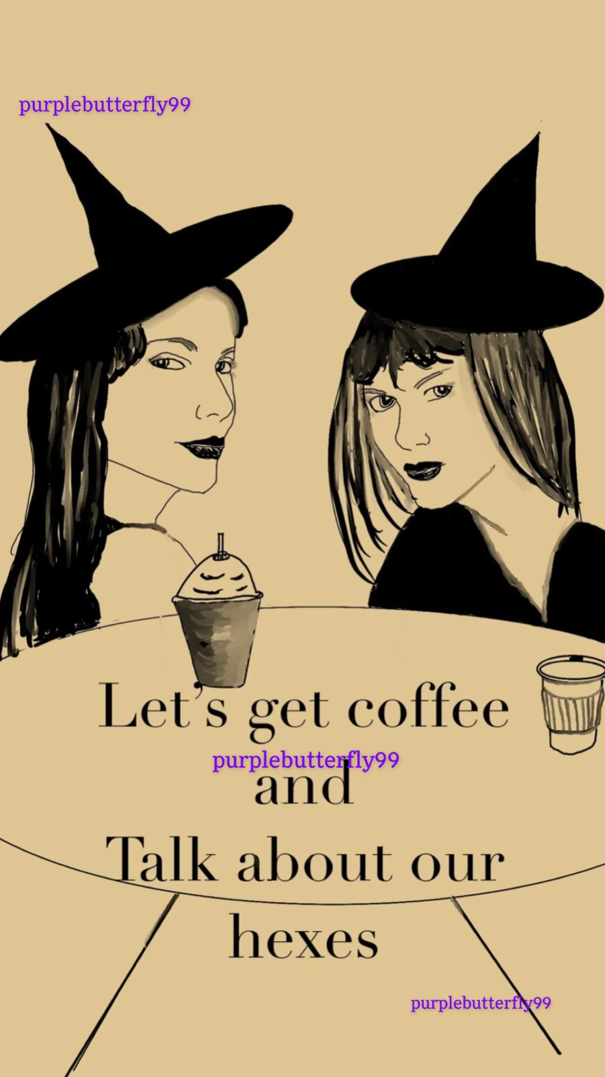 Let's Talk About Our Hexes Witchy Digital Print