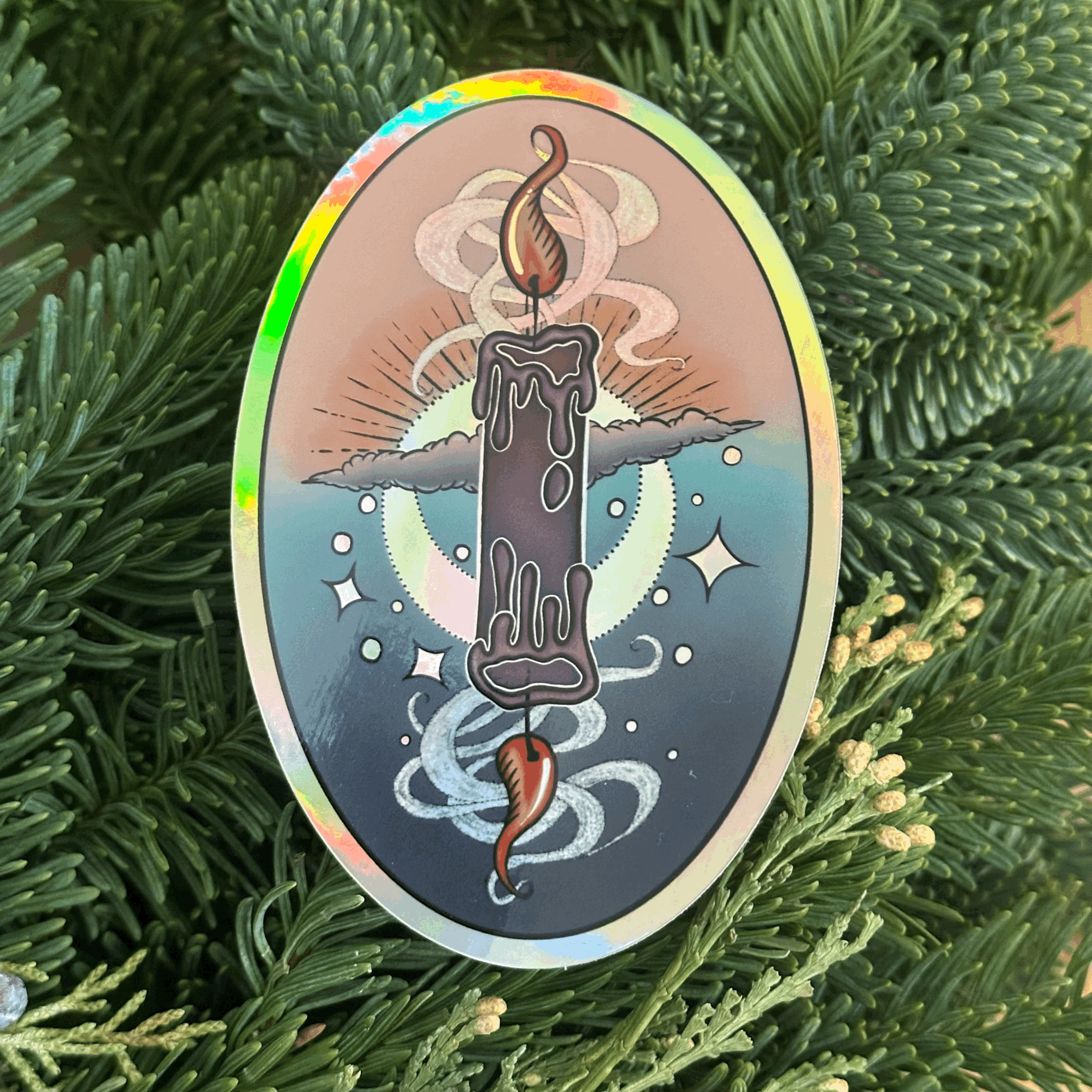 Both Ends Holographic Sticker