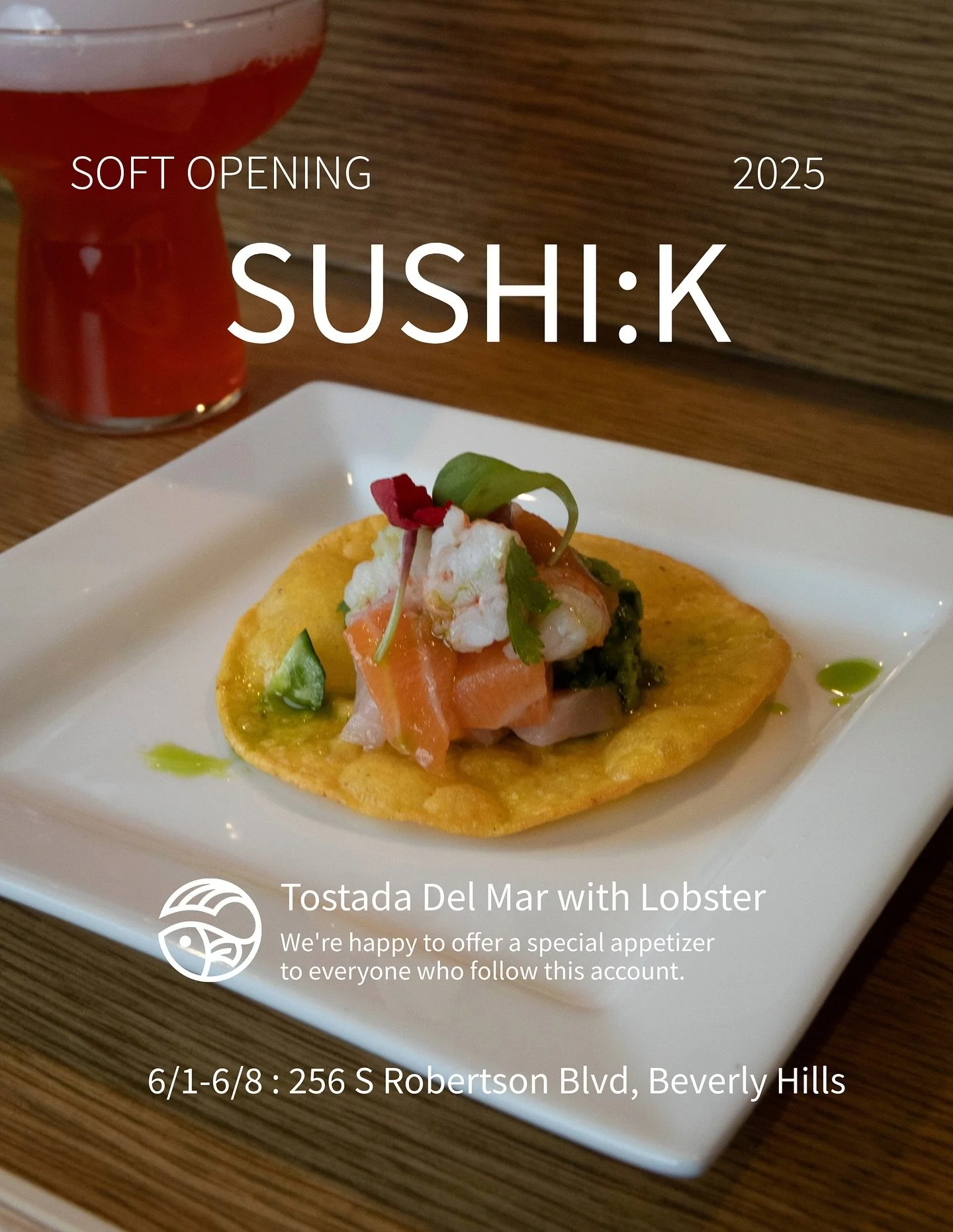✨ Beverly Hills Opening Special ✨
To celebrate our soft opening, we&rsquo;re serving a special bite to our guests:
Tostada del Mar with Lobster 🦞🌊

A luxurious mix of lobster and fresh seafood ceviche, beautifully served on a crisp, bite-sized tort