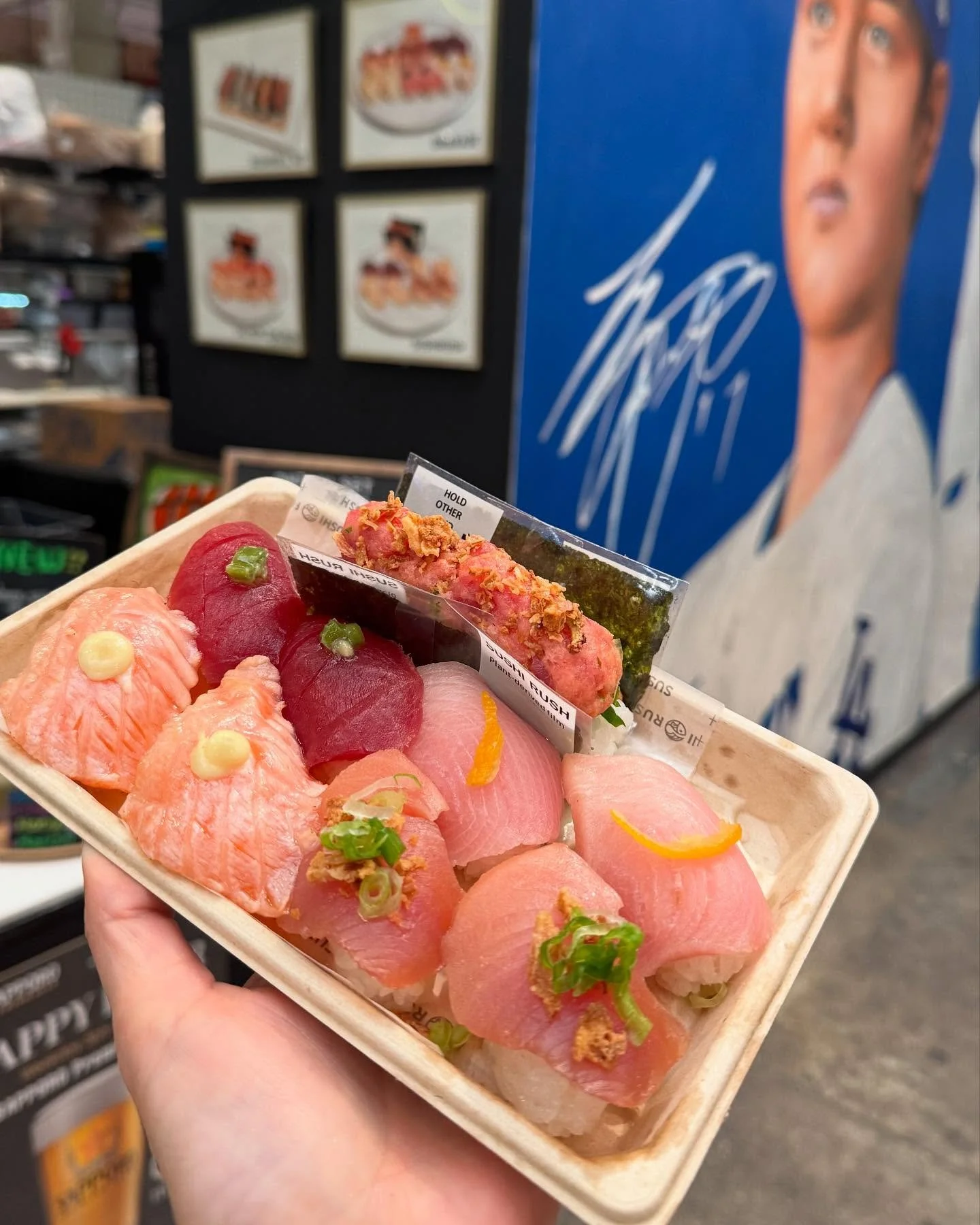 Sushi Rush before the Dodgers game on a Sunday — nothing better! 🍣⚾️
#SushiSunday #DodgersGameDay #FoodieAdventure #LAeats #SushiLovers#sushirush