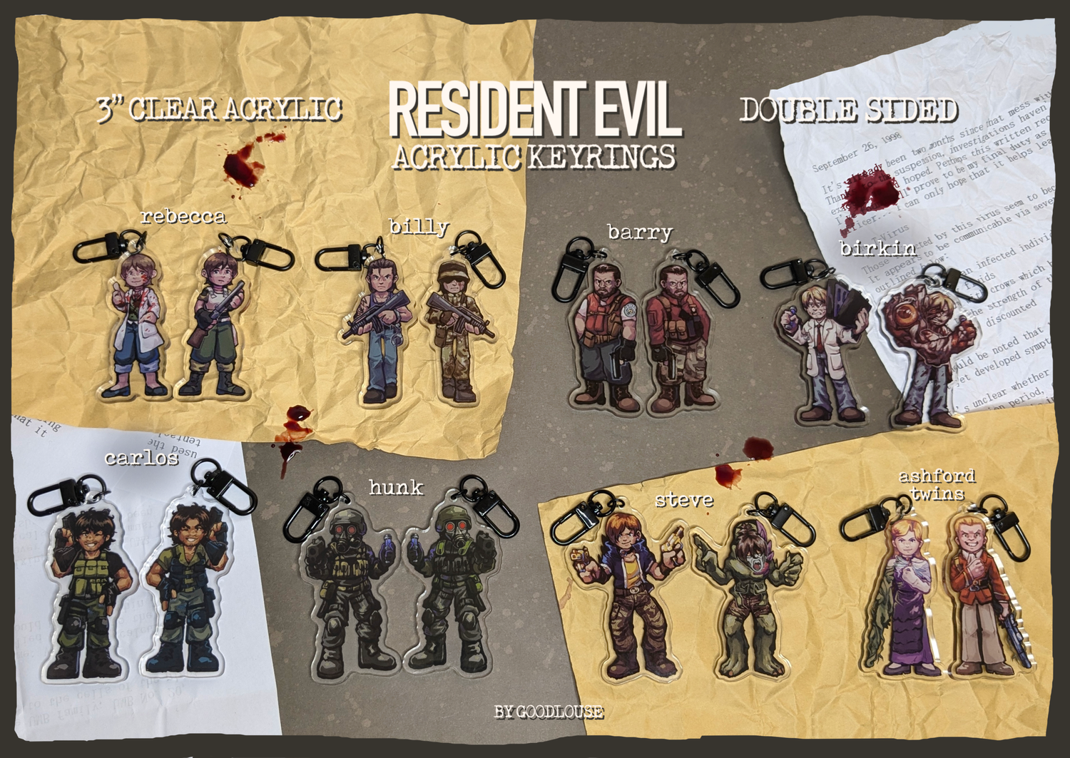 バイオハザード RE:3 Resident Evil アクリルキーホルダー BIOHAZARD RE:3 Resident Evil アクリルキーホルダー Biohazard RE:3
