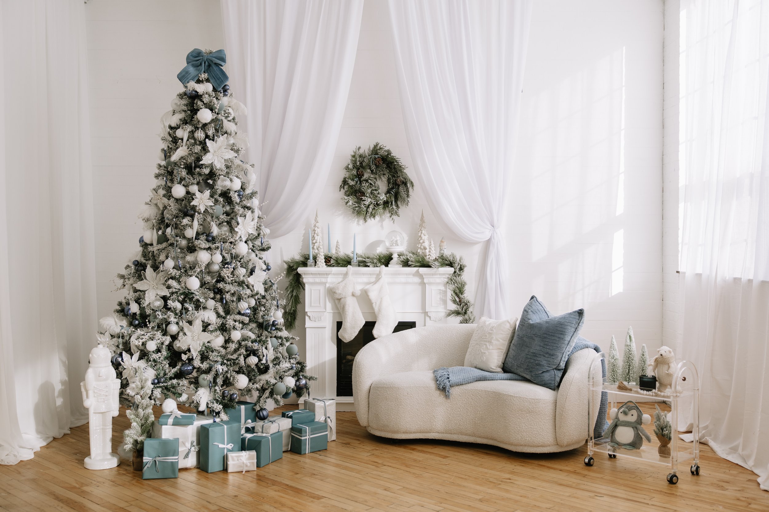 Blue Noel Holiday Installation