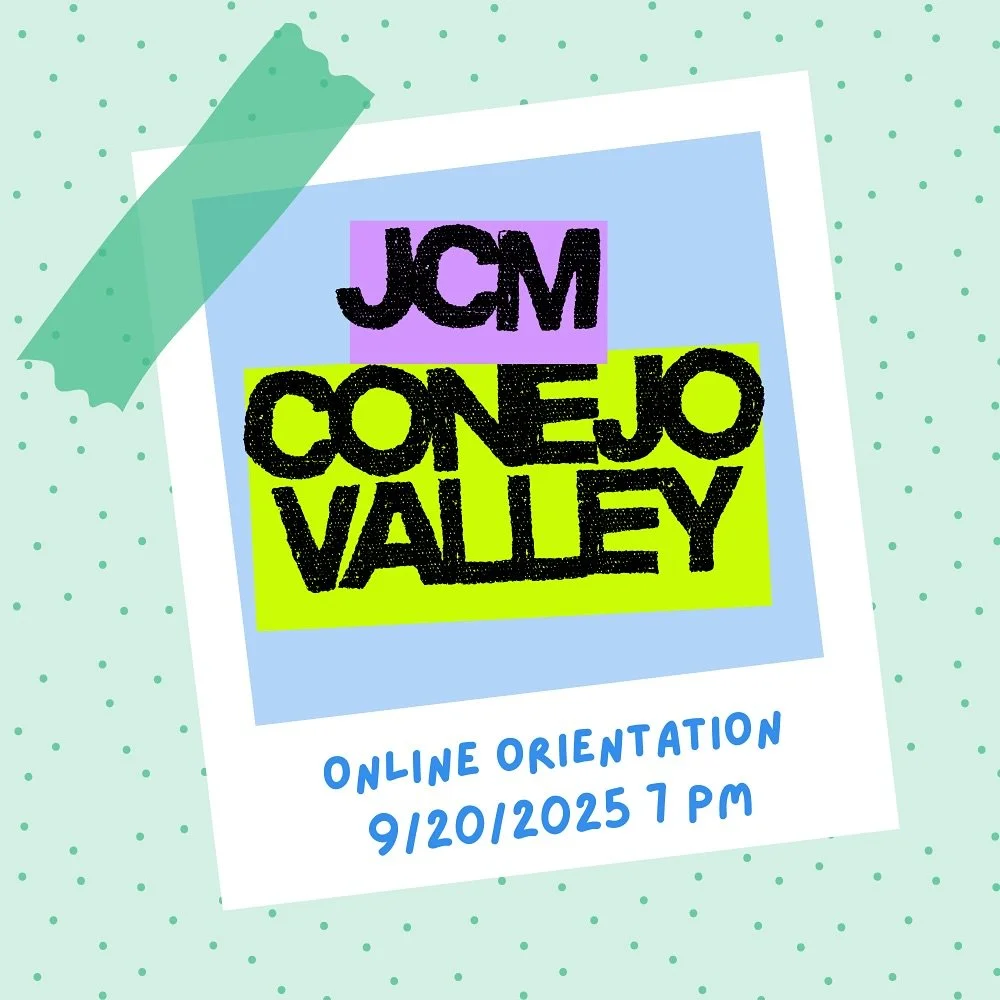 JCM Conejo Valley&rsquo;s online orientation is Saturday, September 20, 2025 at 7:00 PM! 🙂