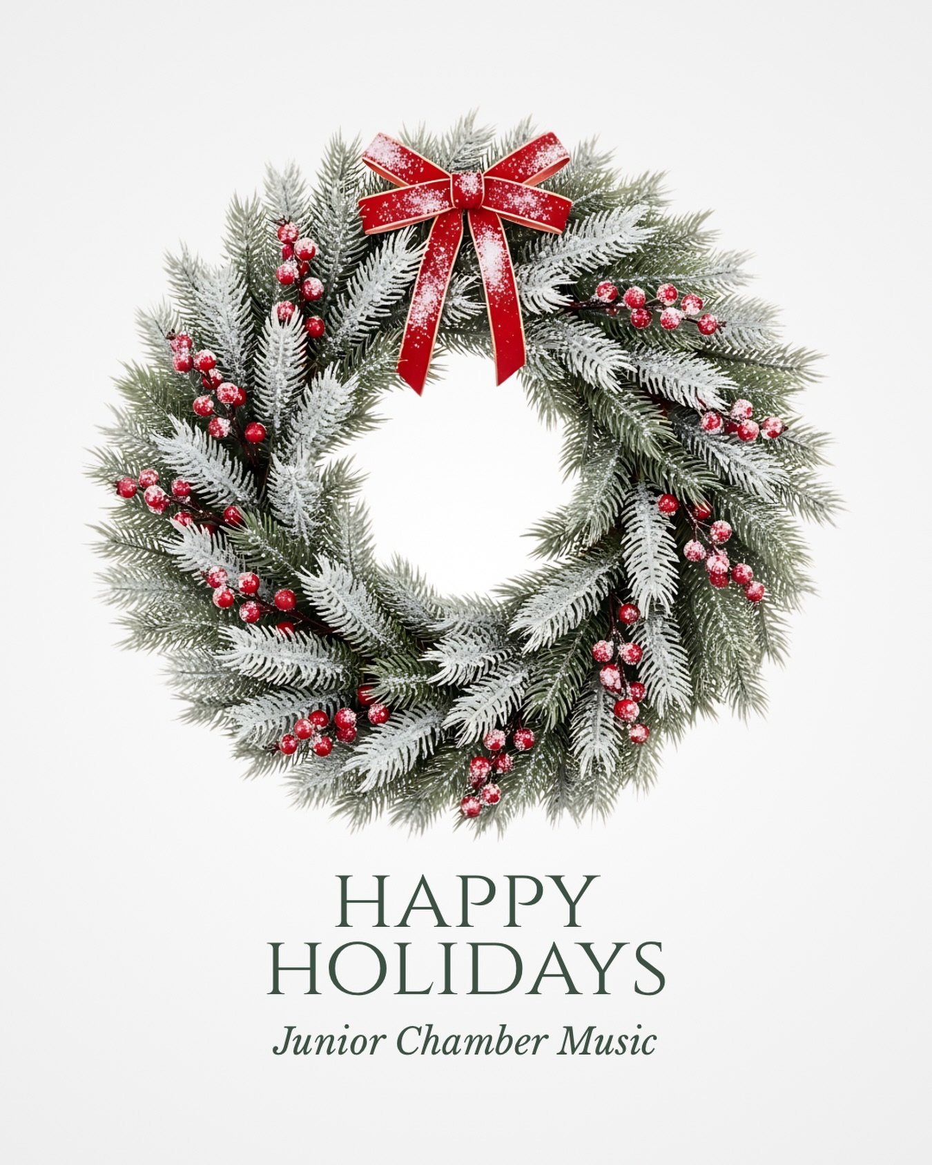 Wishing you a joyful and heartwarming holiday season from all of us at Junior Chamber Music. Thank you for being part of our inspiring community. We look forward to a wonderful lineup of JCM events in the new year and to sharing more music together.