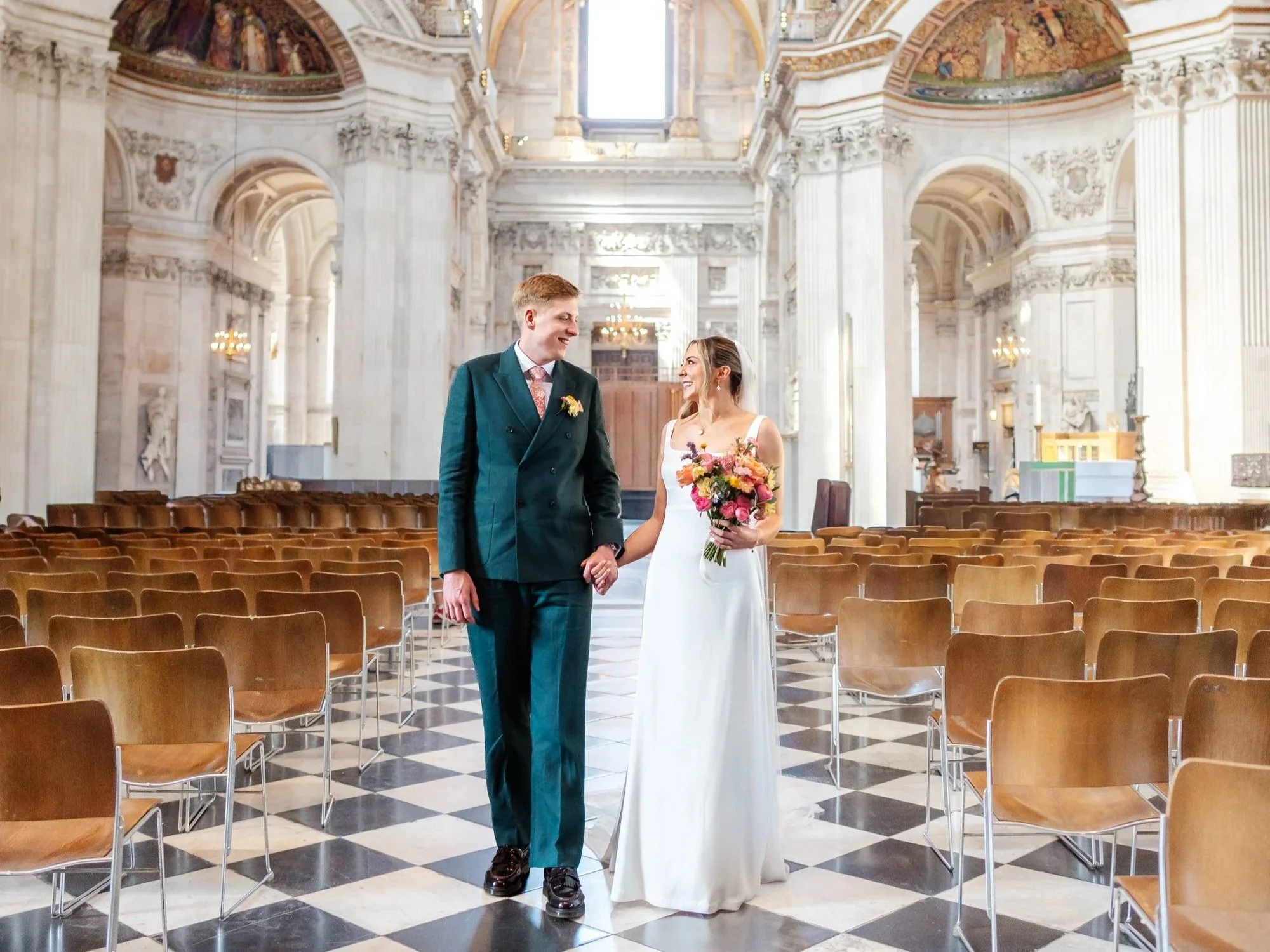 Jaz and Harry's Colourful Summer Wedding at St Paul's Cathedral, London