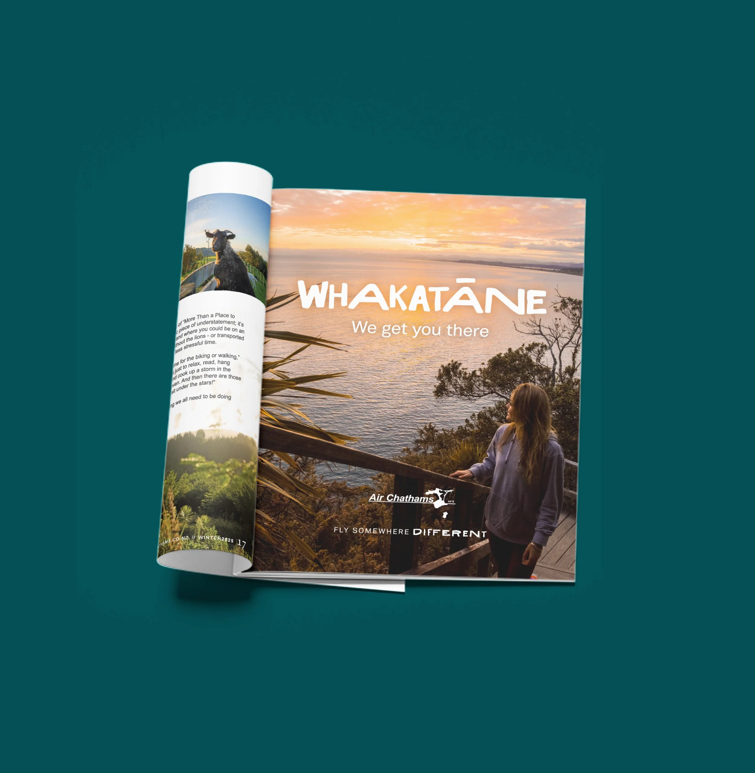 Air Chathams magazine Whakatane ad visual