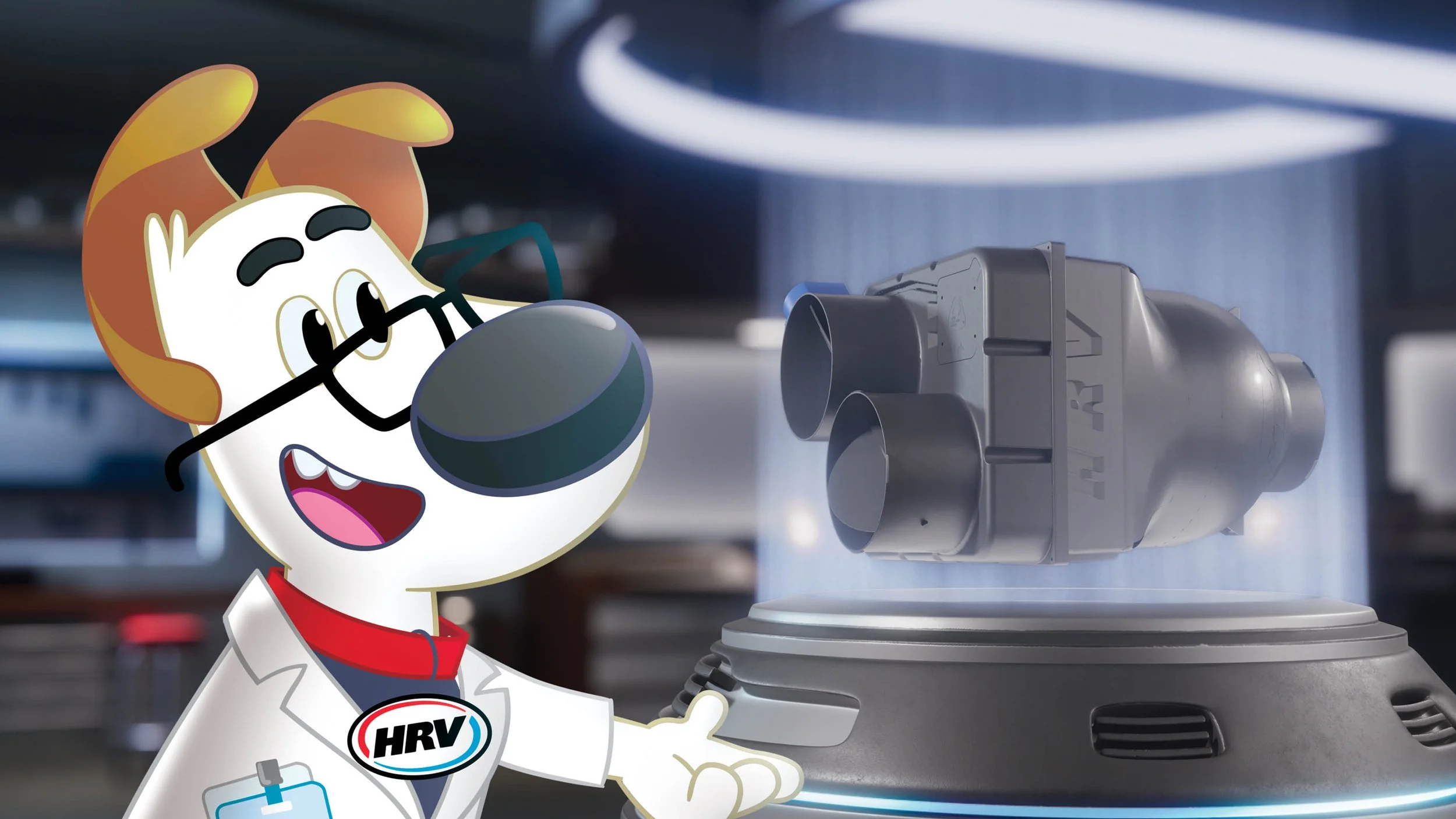 HRV Harvey the dog character video visual