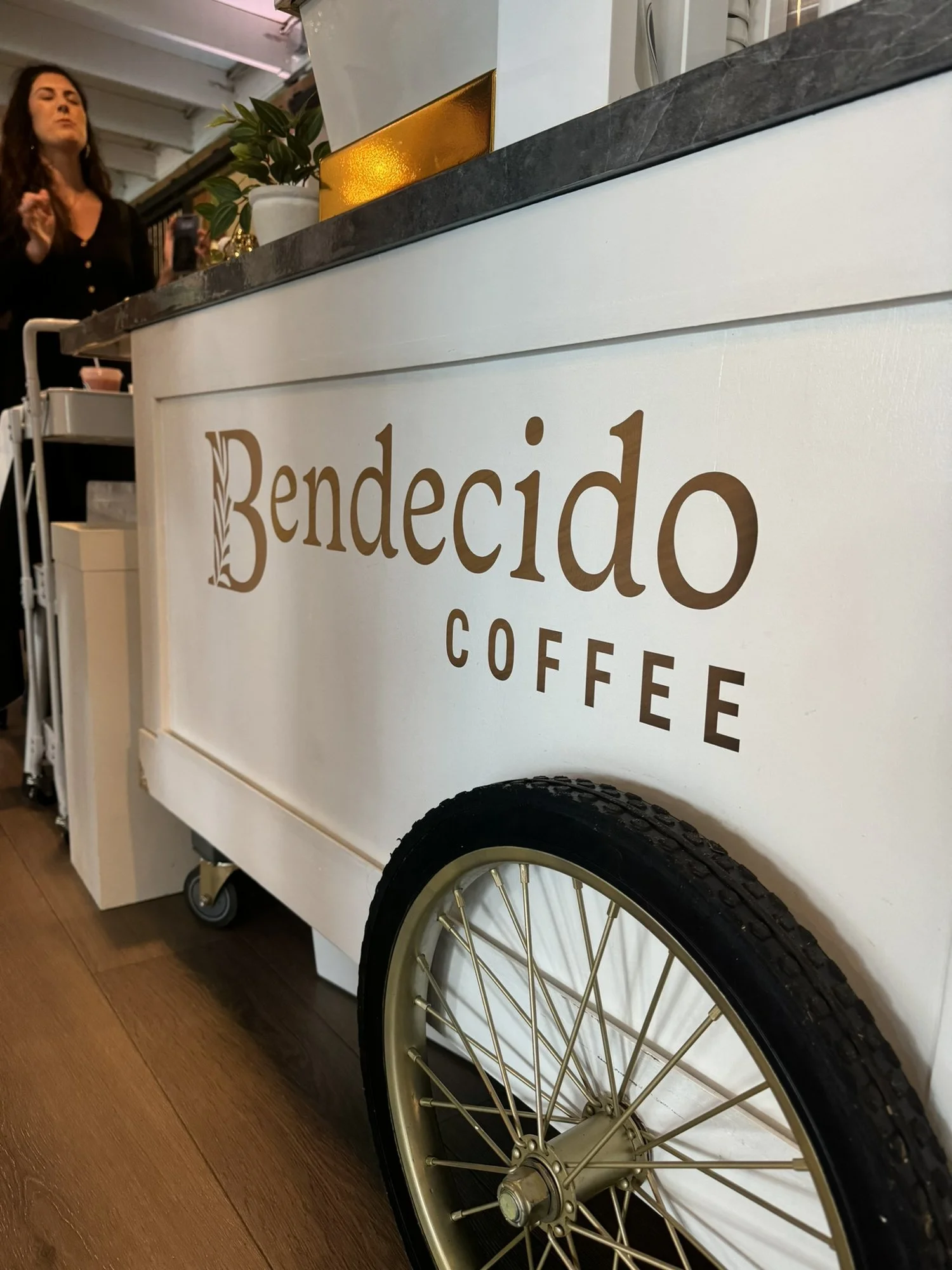 Bendecido Coffee espresso cart at The Barn at Crescent Lake