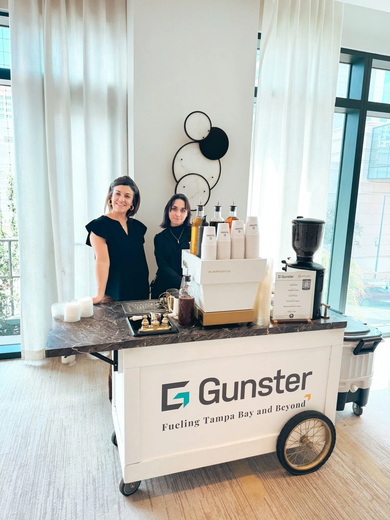 Bendecido Coffee espresso cart at JW Marriott Tampa Water Street
