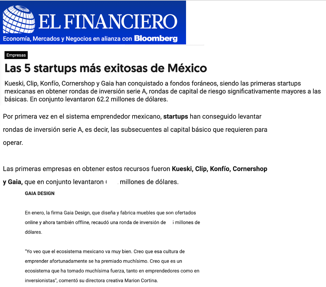 Marion Cortina El Financiero Startups Exitosas