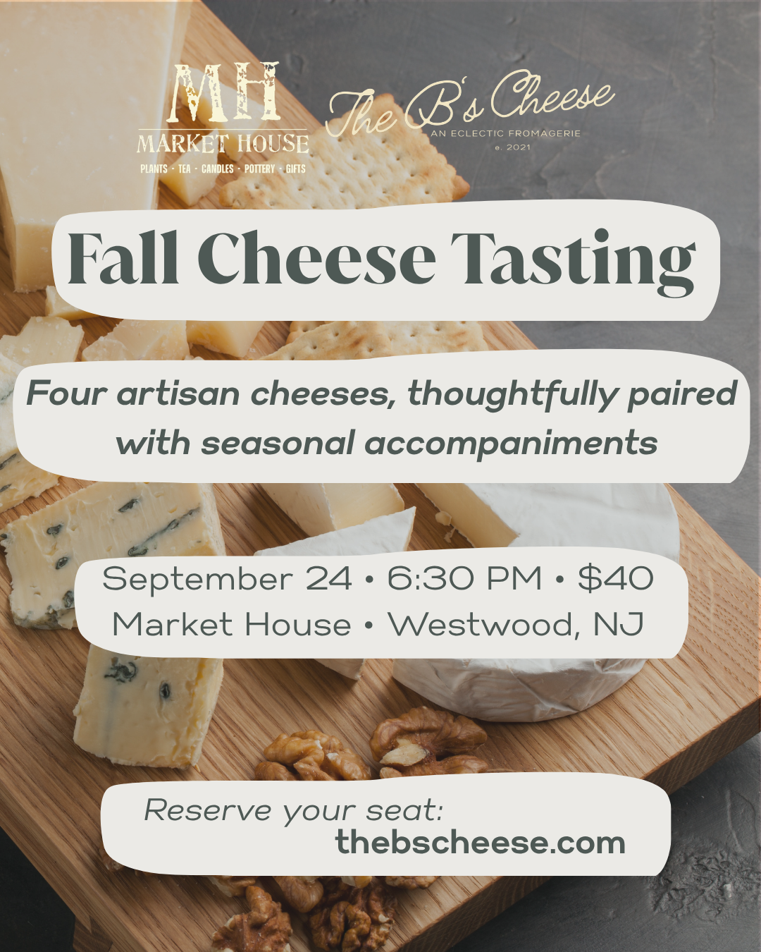 Market House Fall Artisanal Cheese Tasting