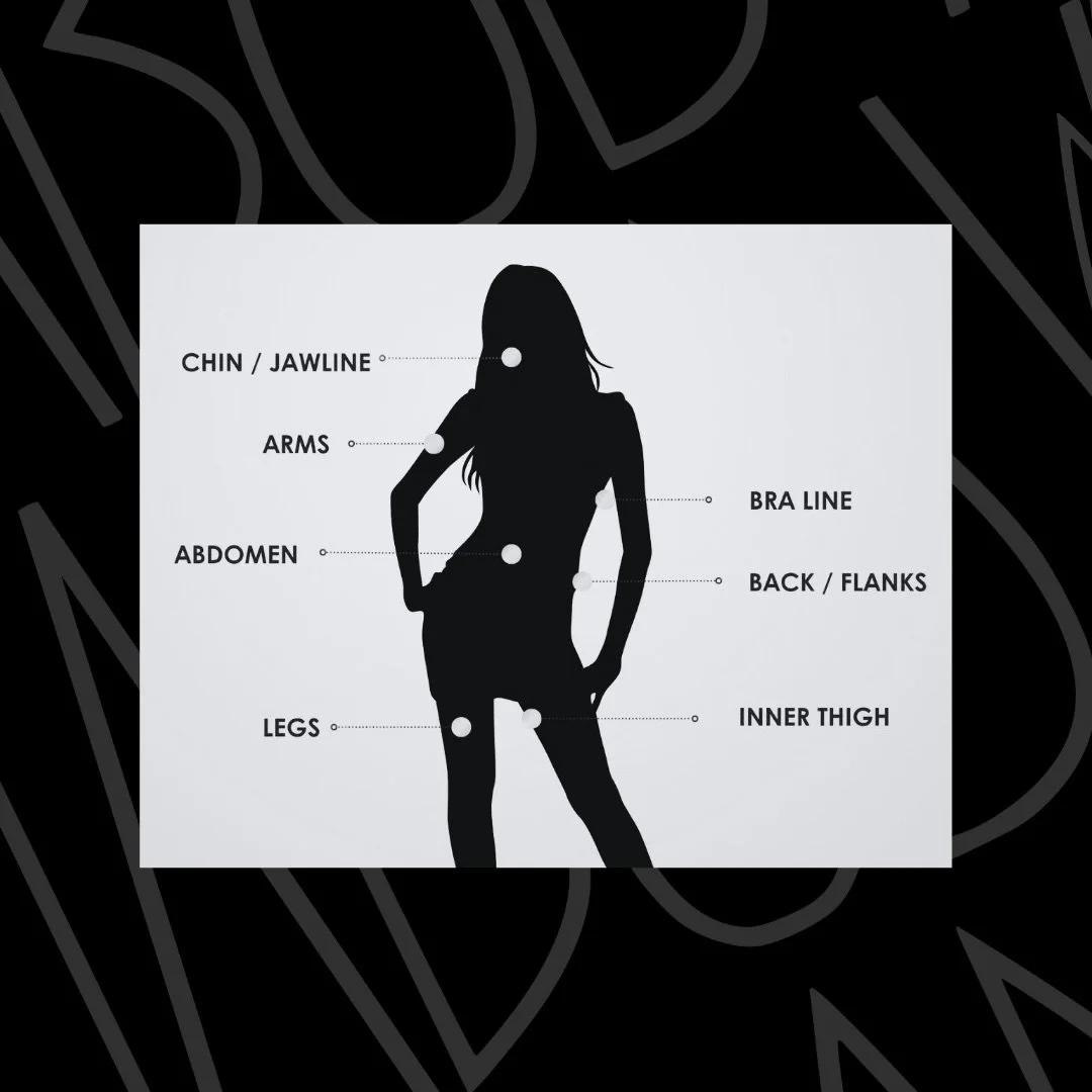 We can target any body area of concern. Our (non-invasive) HD Sculpting Technique&trade;️ is gentle, yet powerful. Book a session today! 

🌊This treatment pokes holes in the fat cell that leads into a big fat flush for 7 days! 

💉 A needle-free and