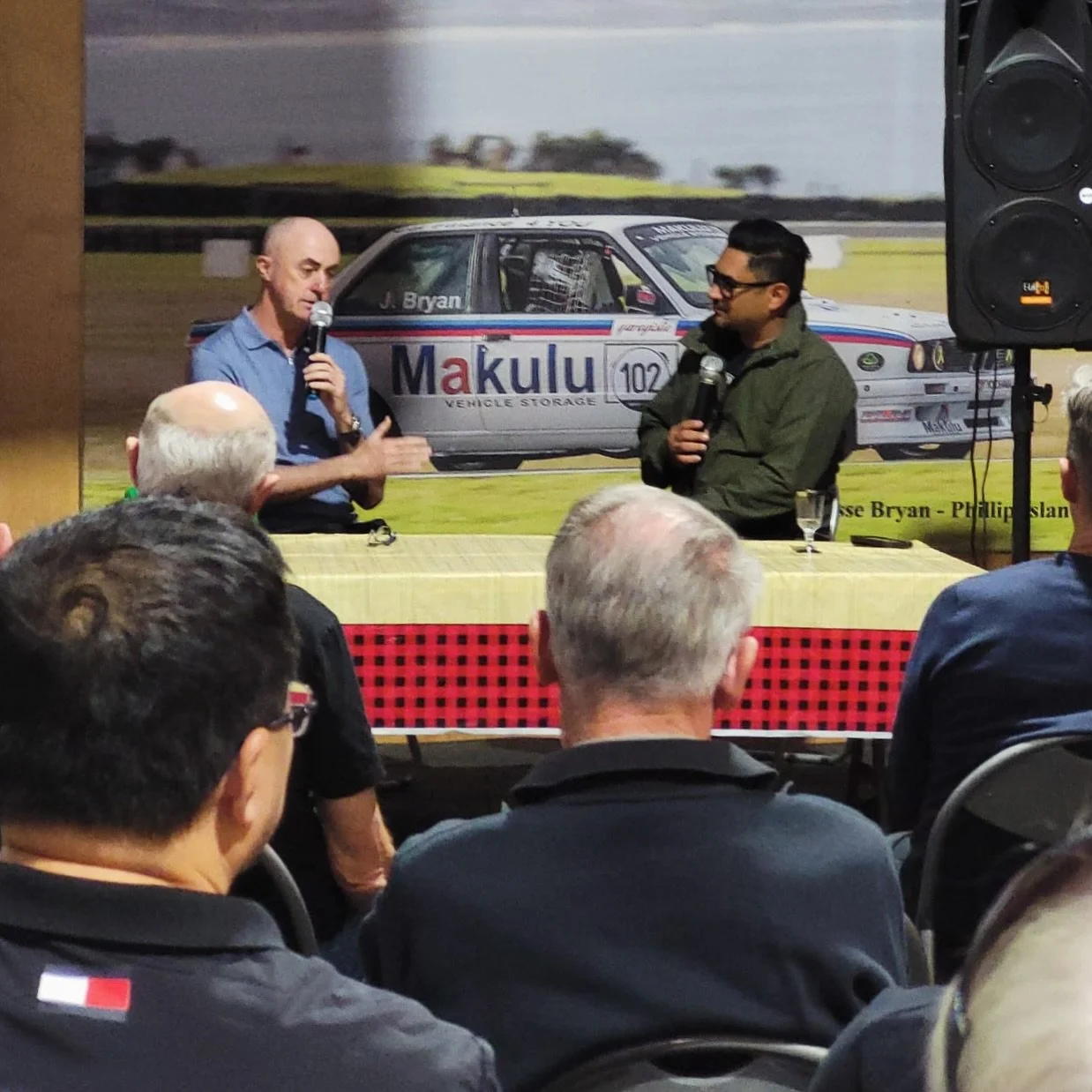 Makulu vehicle storage hosted an evening with David Brabham. Absolutely fascinating to listen to David&rsquo;s stories and achievements. A very special evening.