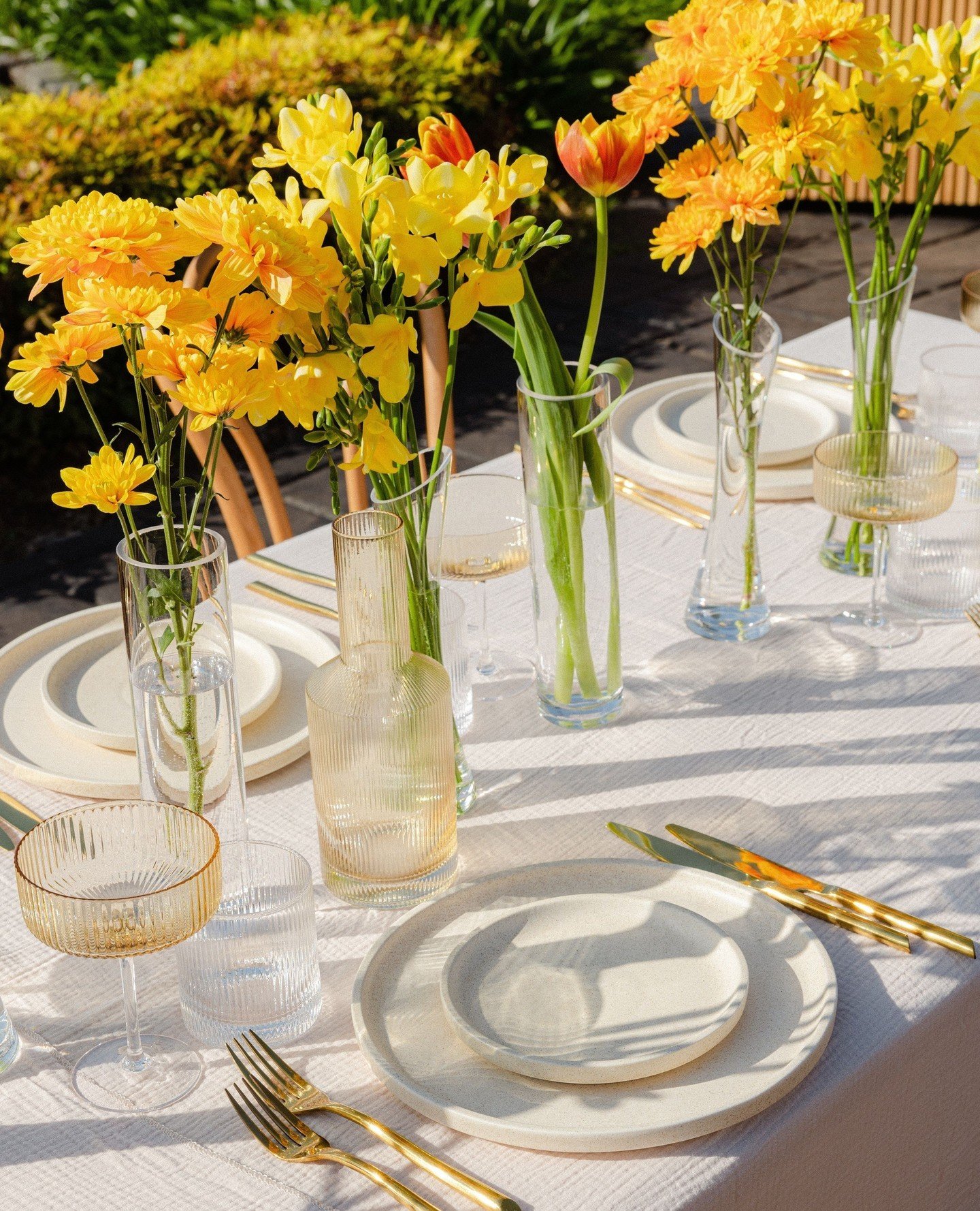 A burst of yellow for your summer table, the perfect addition to any outdoor event!⁠
⁠
Whether you're planning something for one of the girls or putting on a celebration for yourself, we're excited to work alongside you.⁠
⁠
From kitchen to plate, eve
