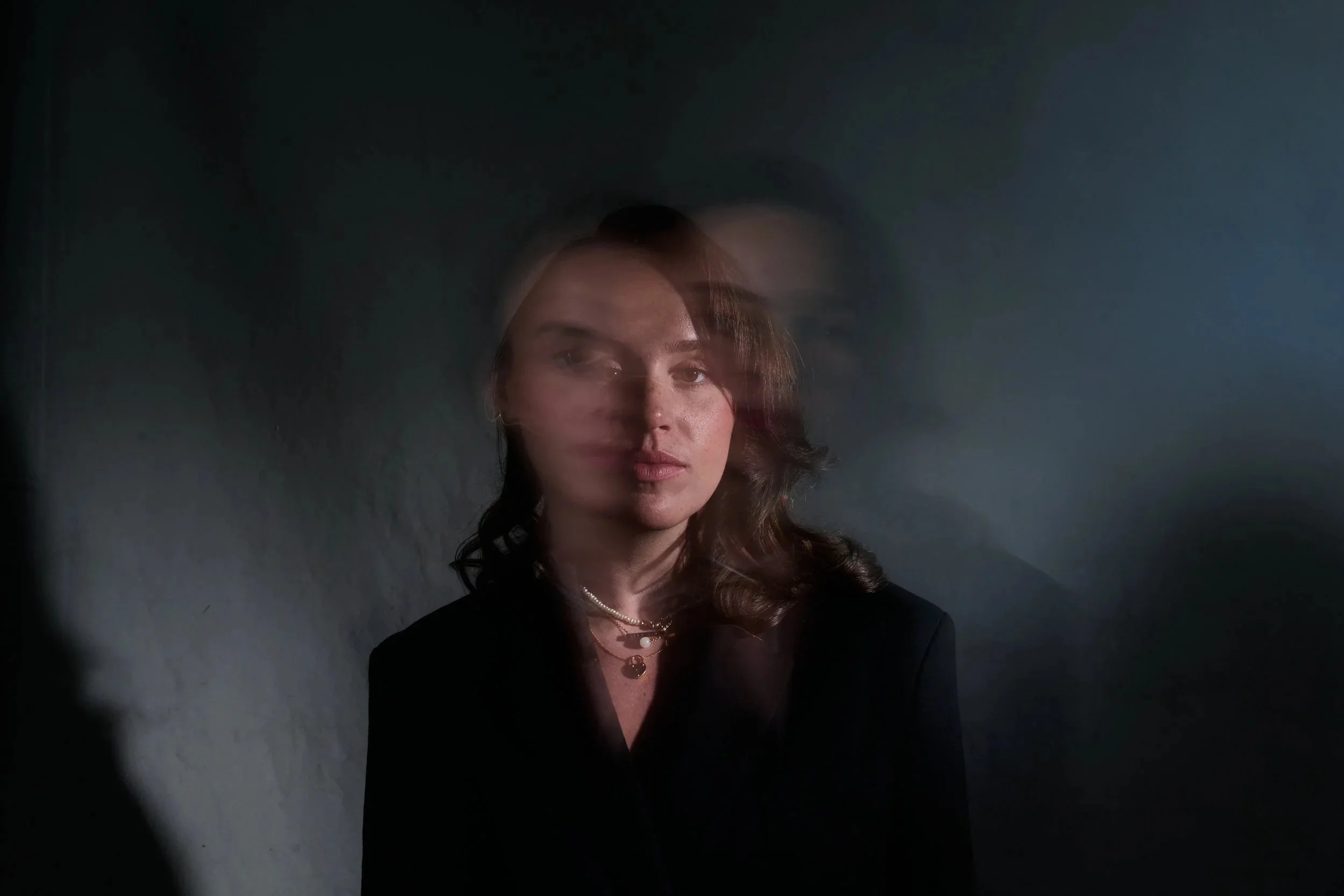 Ellie Leech Portrait of an actor photographed in a Manchester studio by James Melia