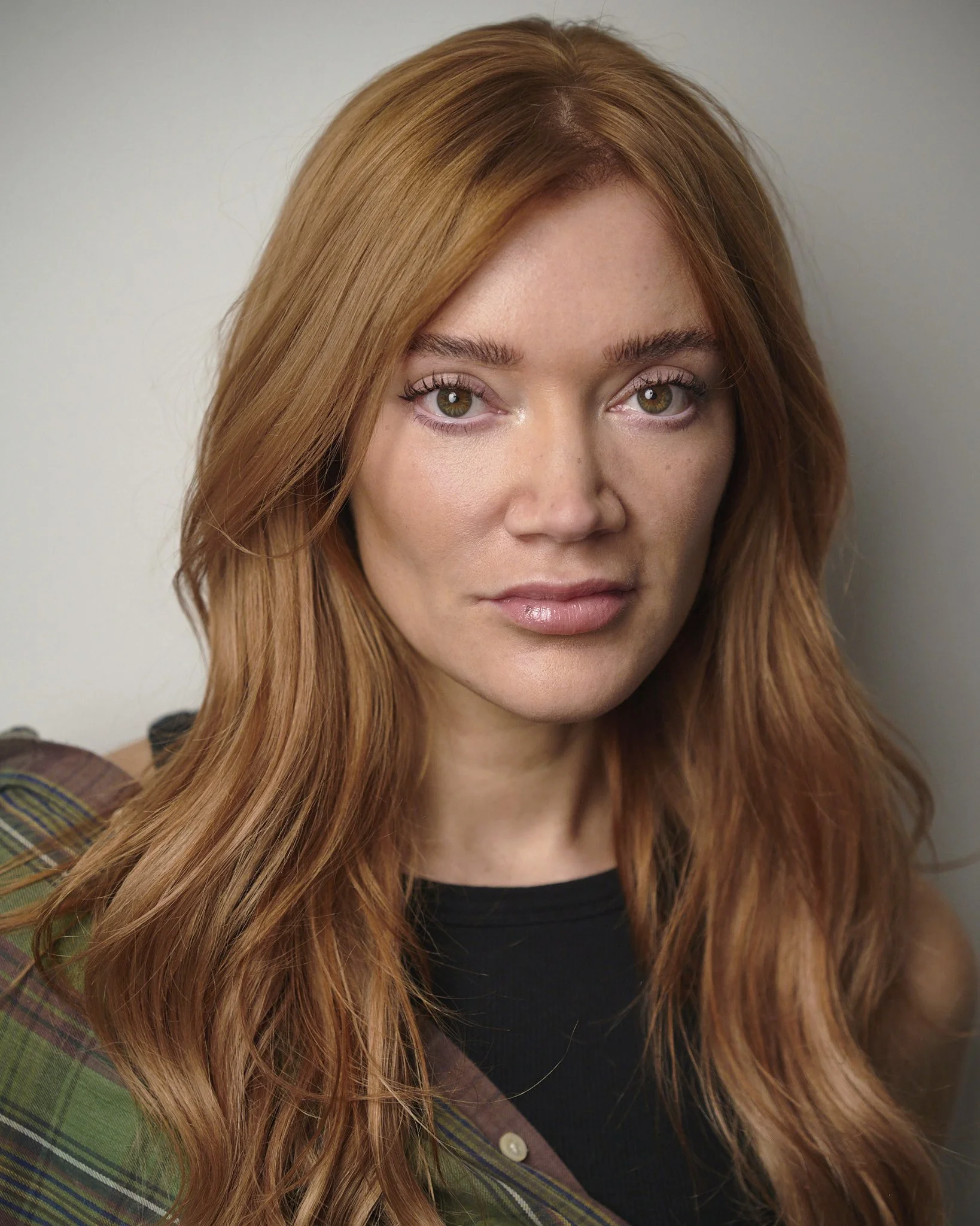 Hollie-Jay Bowes relaxed studio portrait with soft directional lighting