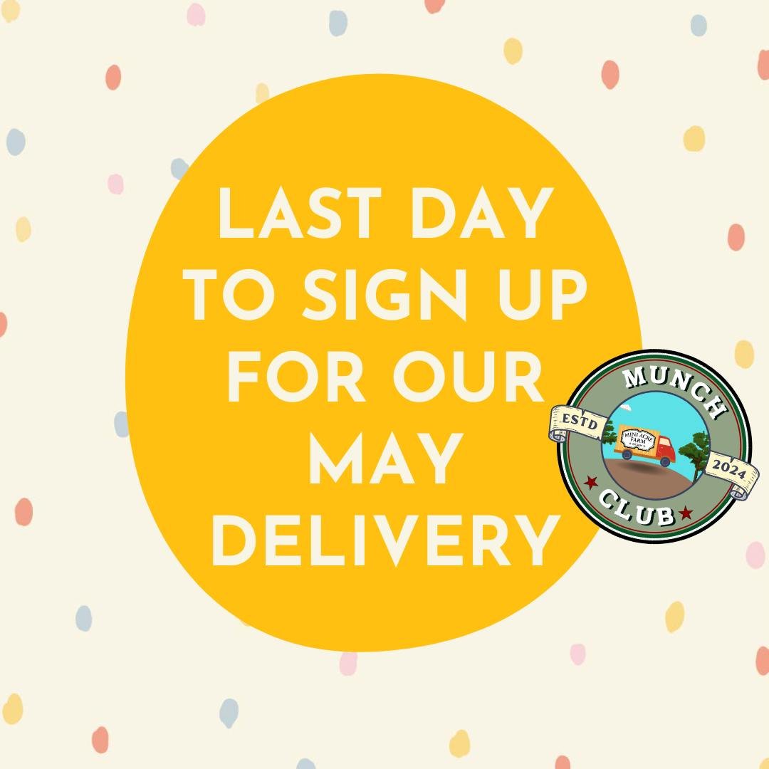 Monthly reminder for everyone who has yet to place an order with the Munch Club!
Place orders here: https://miniacrefarmstore.square.site/s/shop
Want to find out more before signing up? https://www.miniacrefarm.com/the-munch-club
 #startmunchin #farm