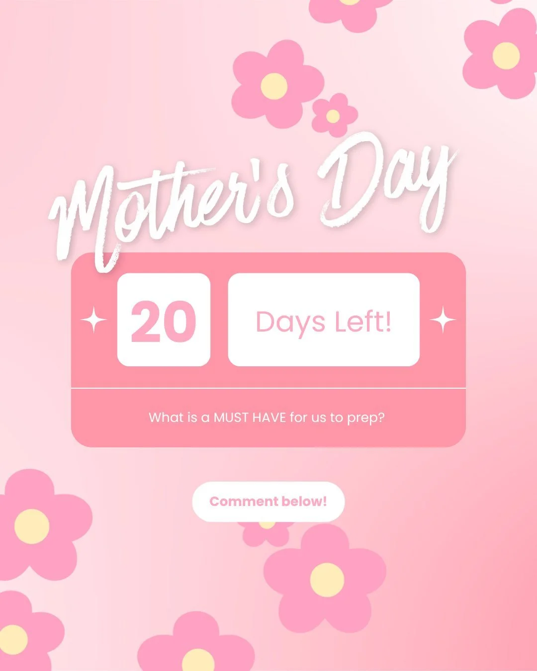 Let's prep for Mother's Day! What is a MUST HAVE for our market menus as we are approaching Mother's Day?