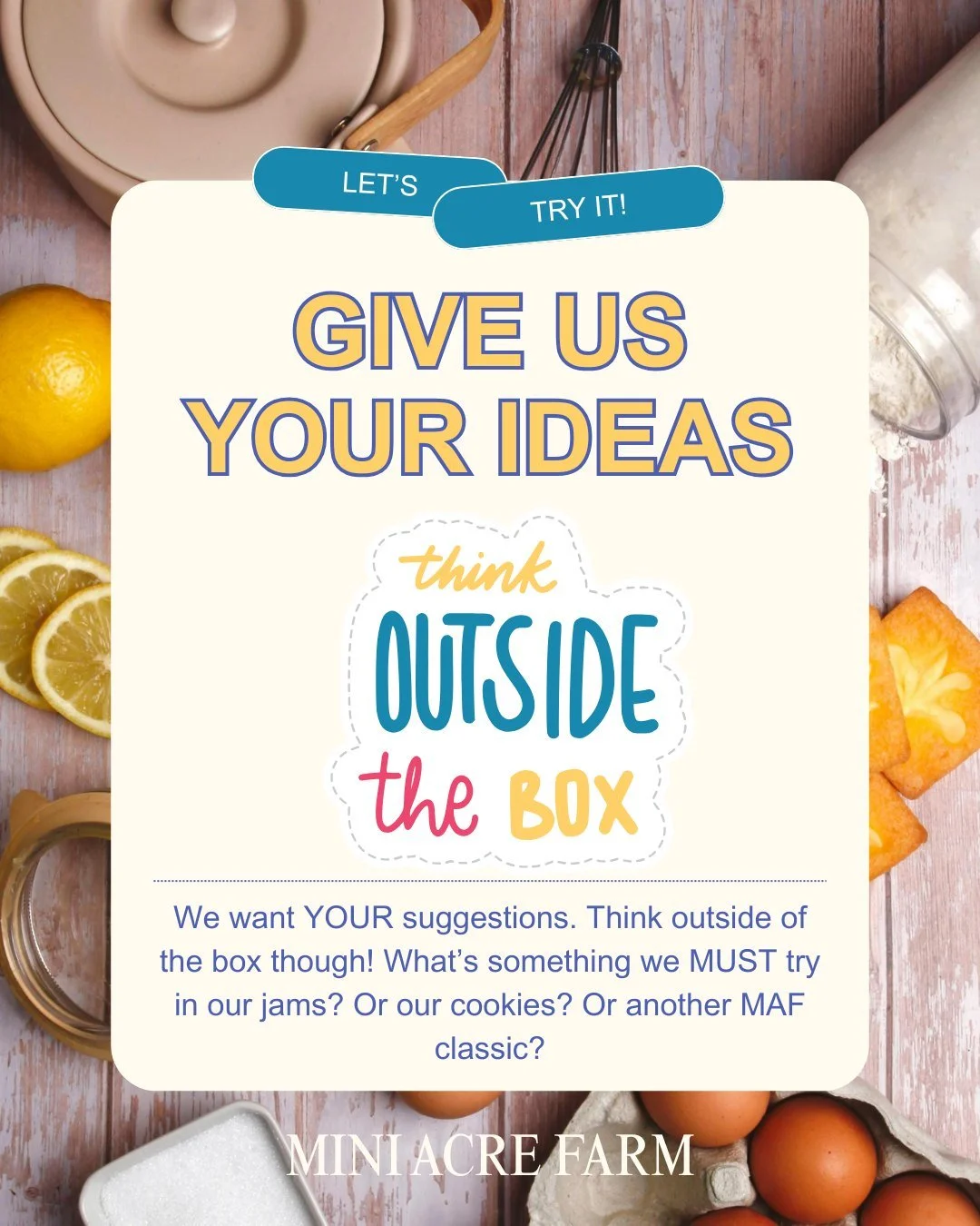 We've asked for suggestions before - often too!
But today... we want unhinged ones. Not just "try X berry with this". What is something that might sound crazy... but also DELICIOUS?

Chili in jam, pistachio cream in cookies have all been a 