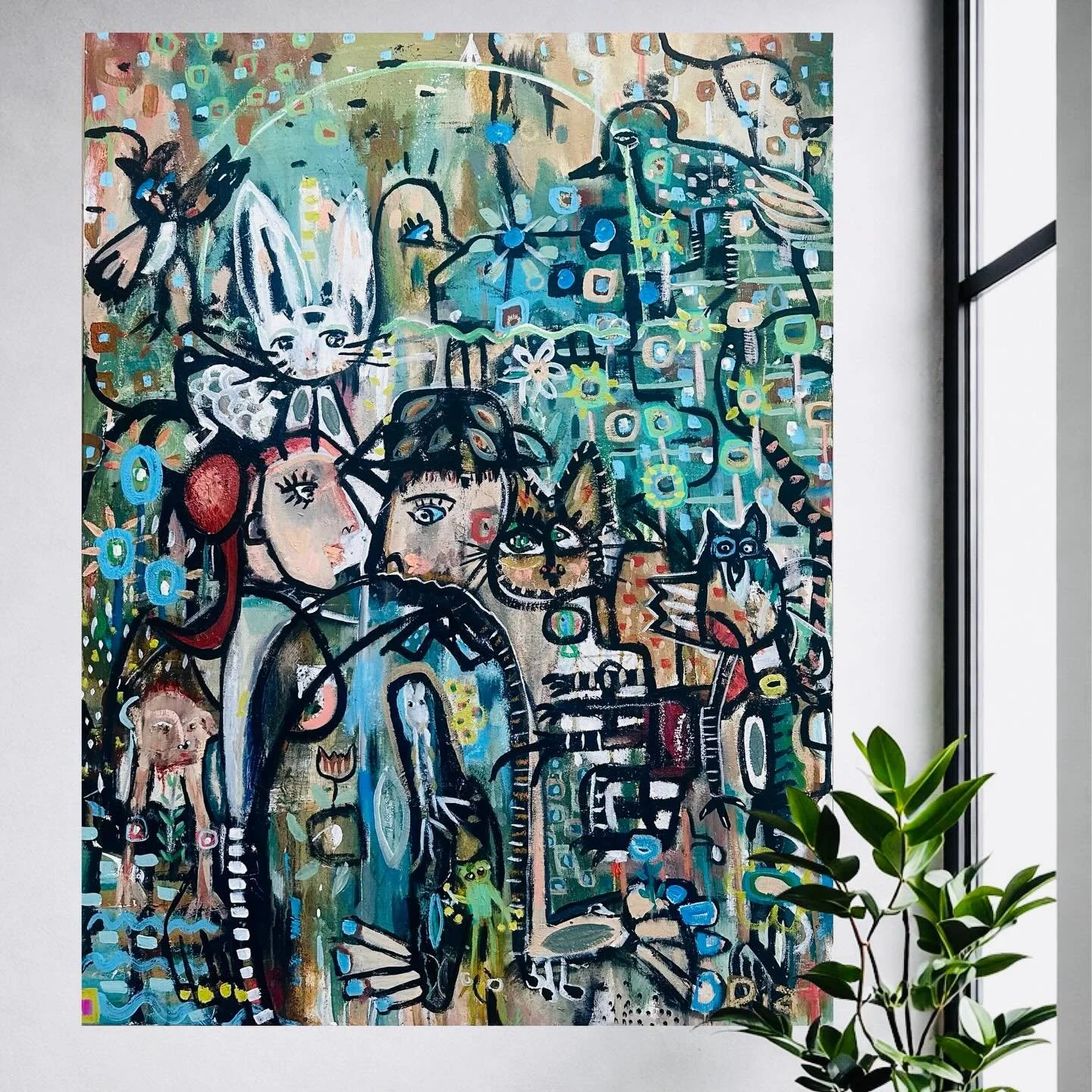 Where this came from I honestly have no idea - have been working on this piece for the past month and little by little what you see appeared - have decided to call this The Mystical Workings of Mother Nature - my mind is always filled with creatures 