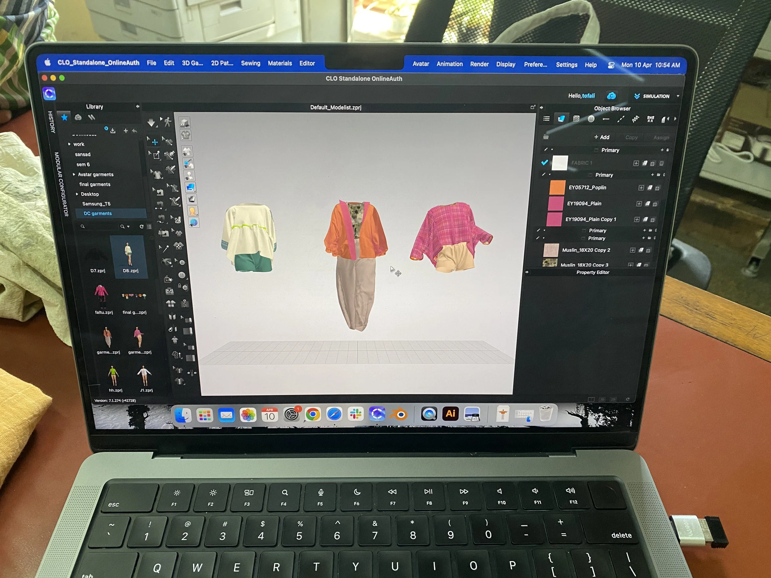  A Virtual Wardrobe. Designs by NIFT student Harshit Kaushik.   New Delhi, 2023. 