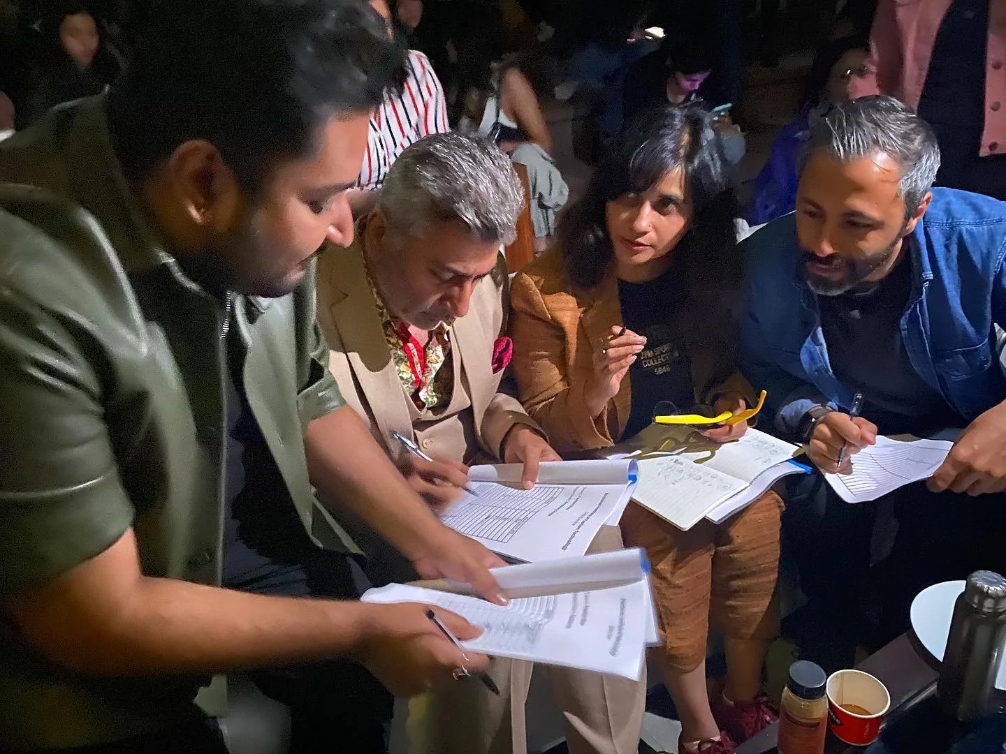  Jury time at NIFT, for the “Metanoia” student showcase.  New Delhi, 2023. 