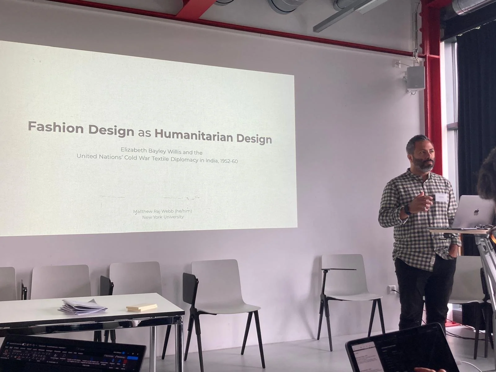  “Fashion Design as Humanitarian Design”A talk for the Conference on Humanitarian Design.   Geneva, 2023.  