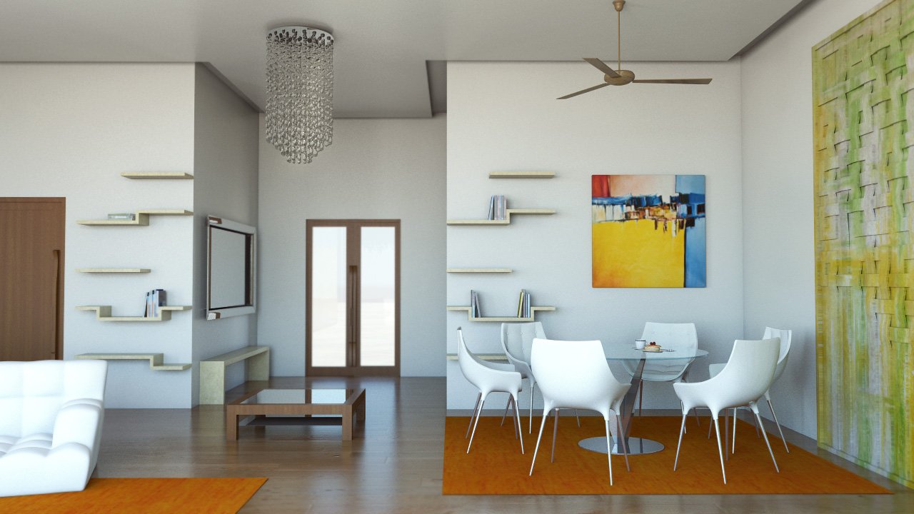 3d render for Conrad water villa