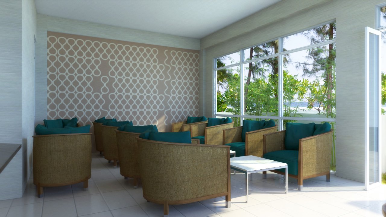 3d render for a guesthouse in Hulhumale