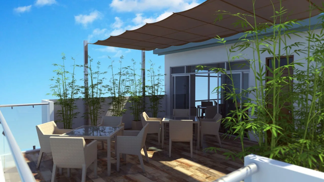 3d render for a guesthouse in Hulhumale