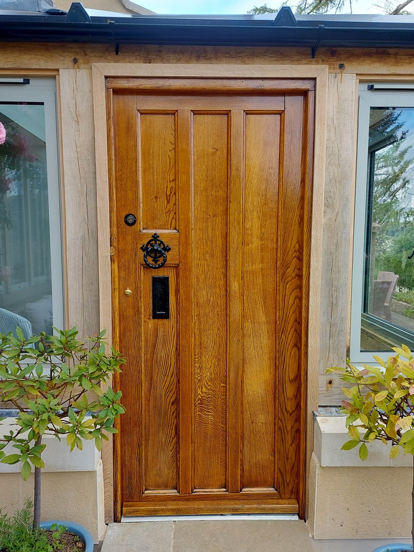 Renew Decorators | Exterior Painting Varnished Wooden Door
