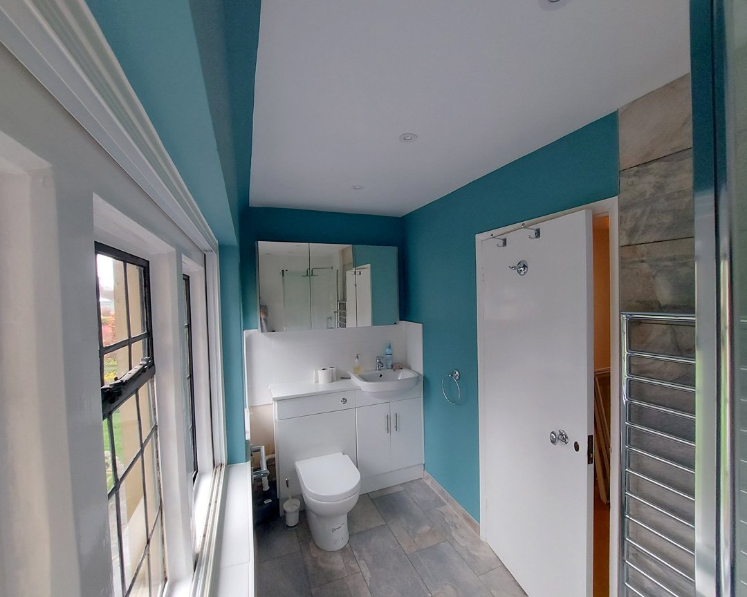 Renew Decorators | Interior Painting Turquoise Bathroom