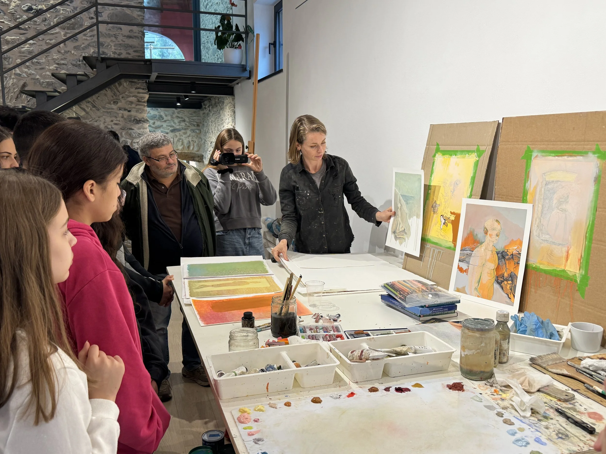 Kristina Rose Baker, Artist talk - middle school, 2025 Arroscia Residency