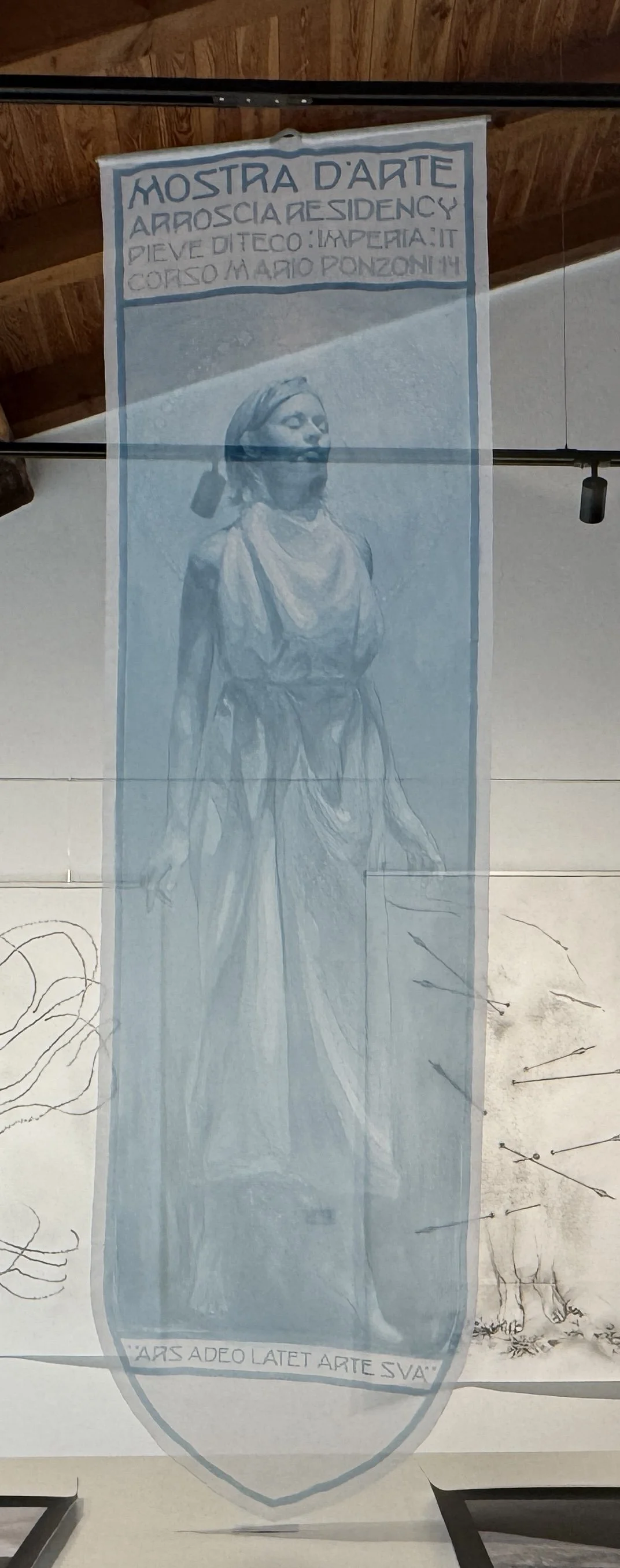 Camilo NuÑez, Installation painting created during 2025 Arroscia Residency