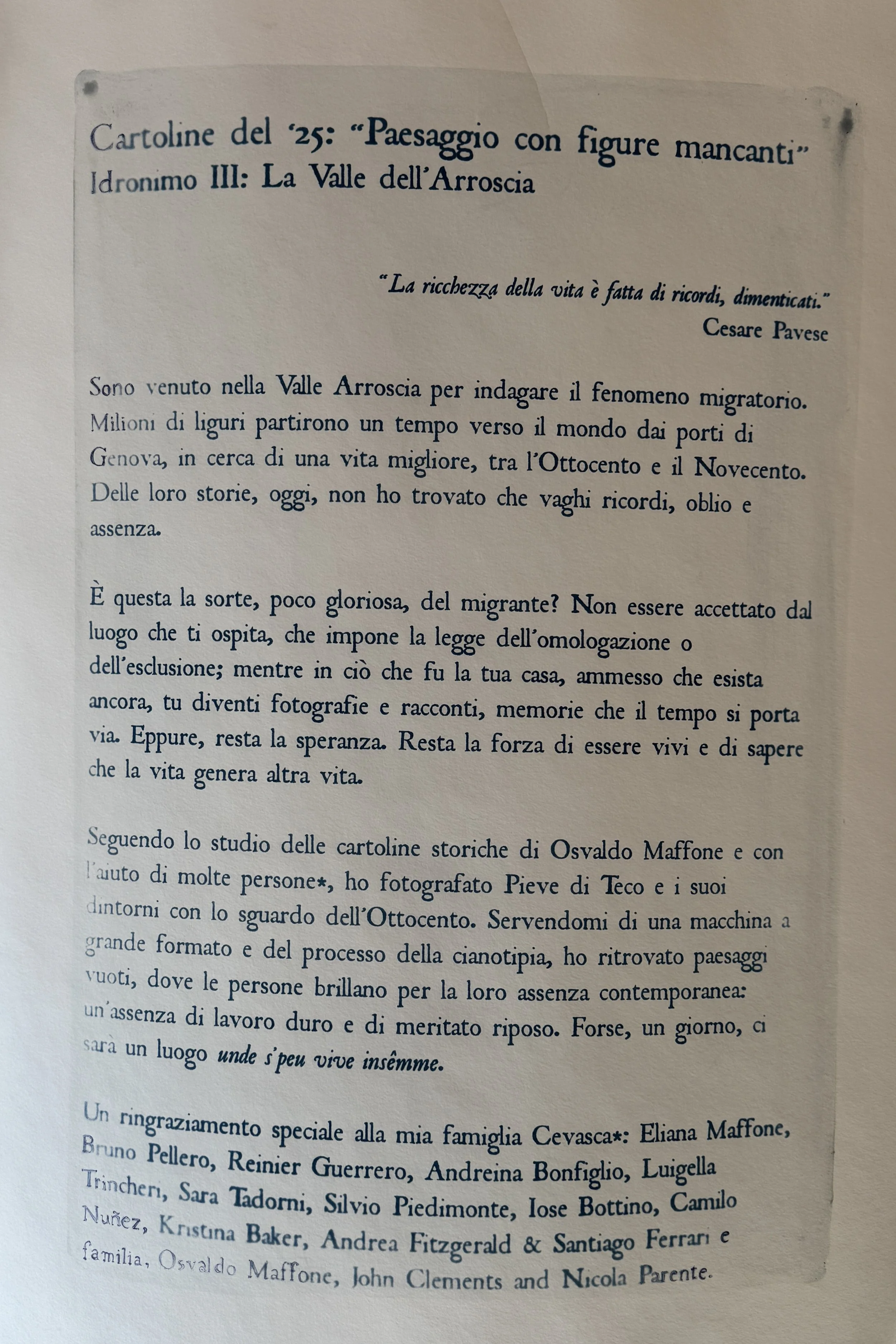 Camilo Correa-Costa, created during 2025 Arroscia Residency 