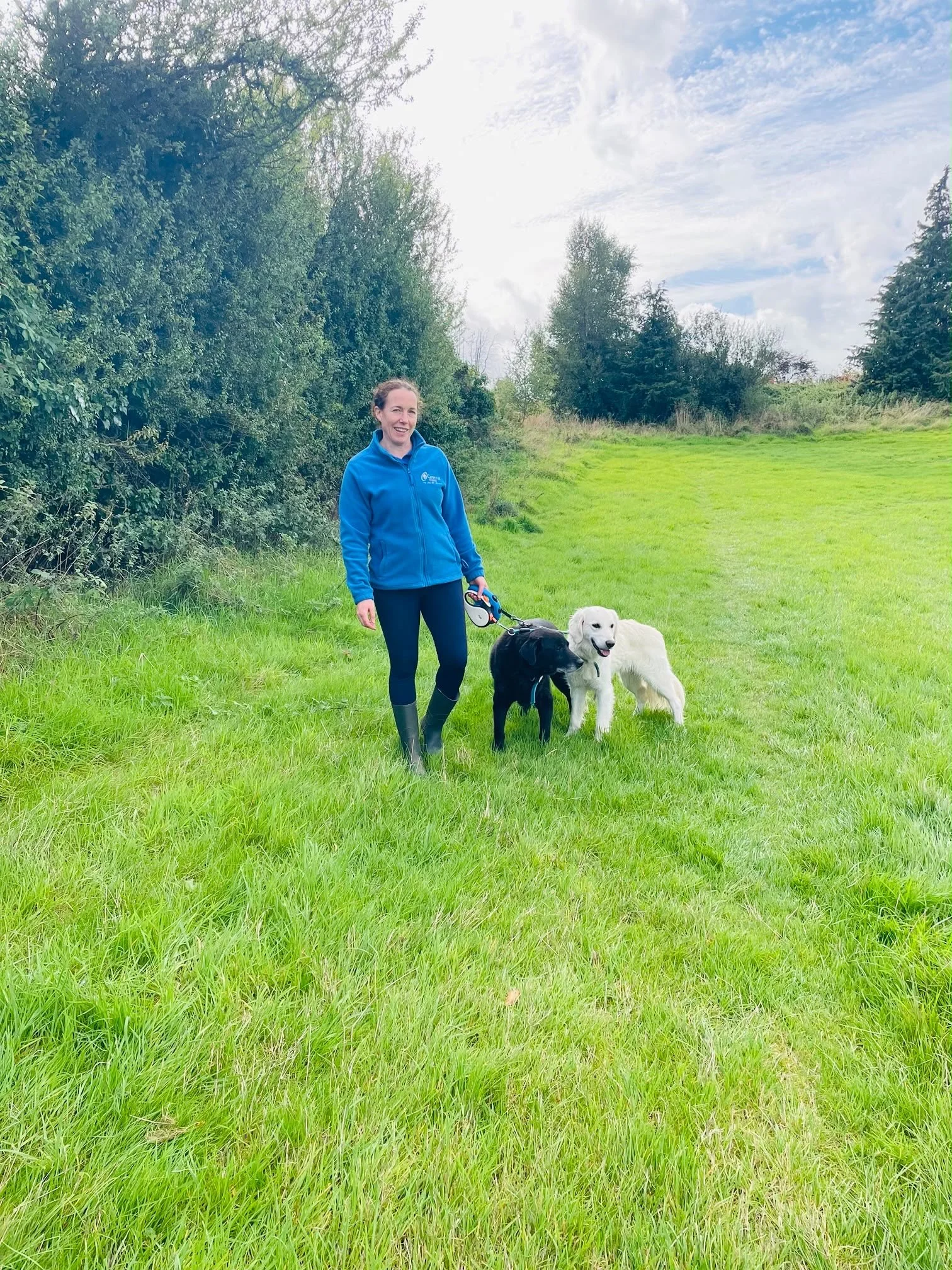 Gilly with 2 dogs