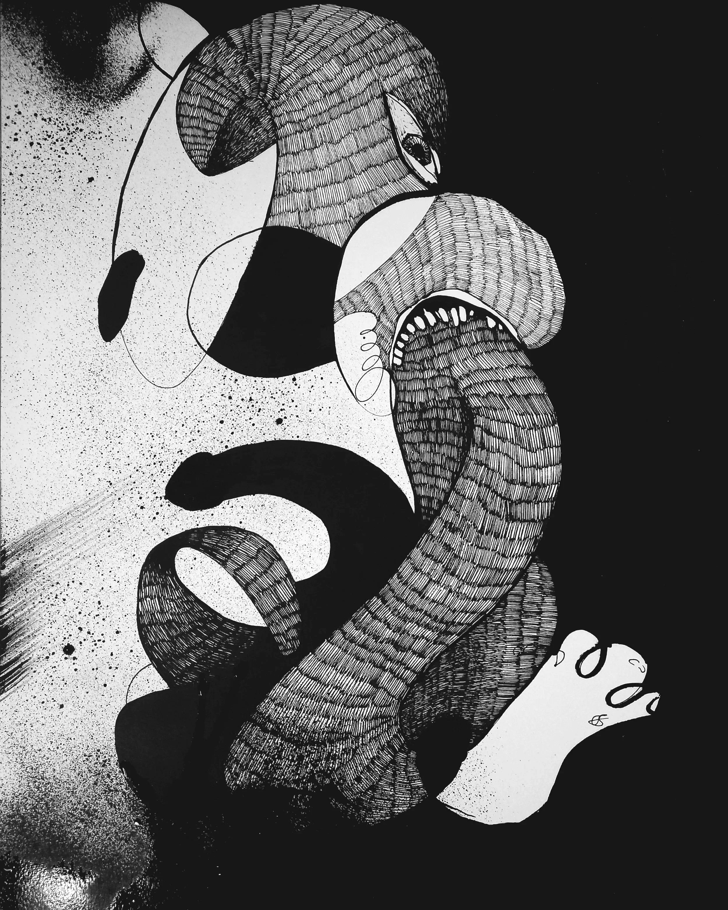 Indian ink on Bockingford Paper A1