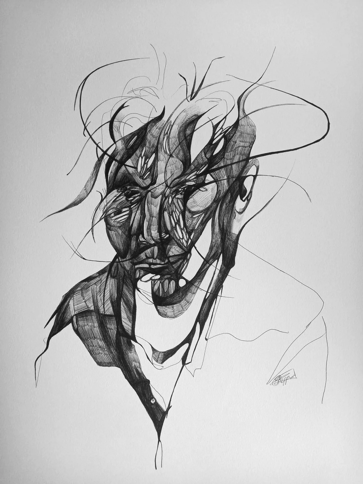 'My Boy'
Biro ink on Bockingford Paper A1