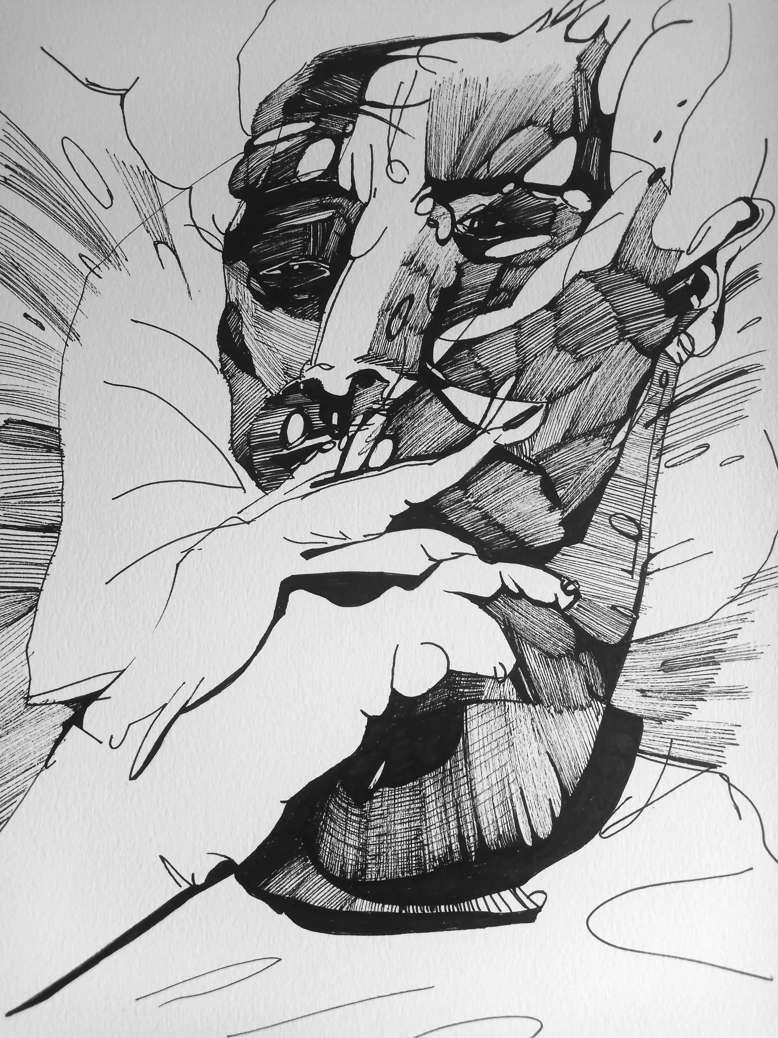 W&N fineliner on paper