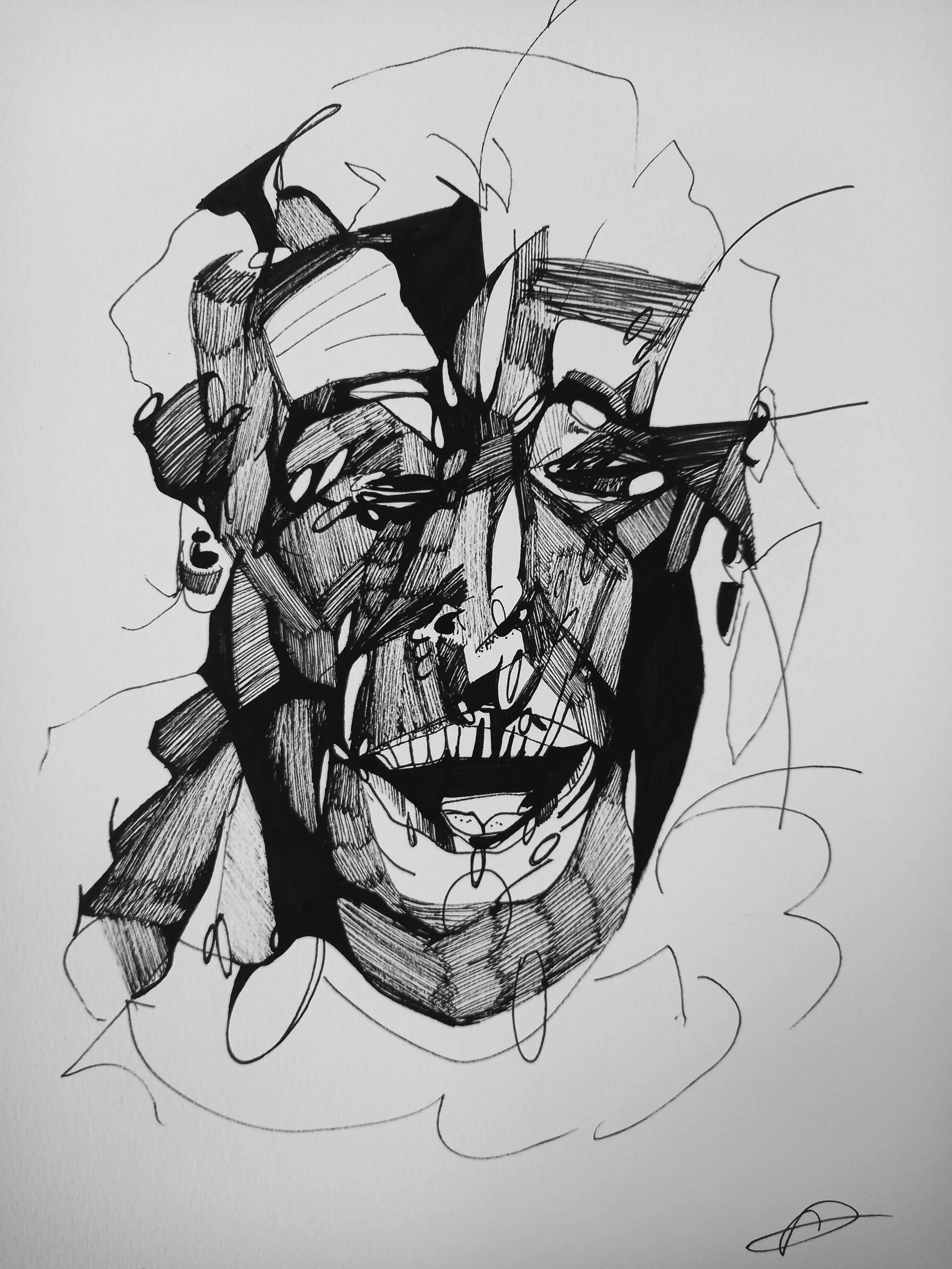 W&N fineliner on paper