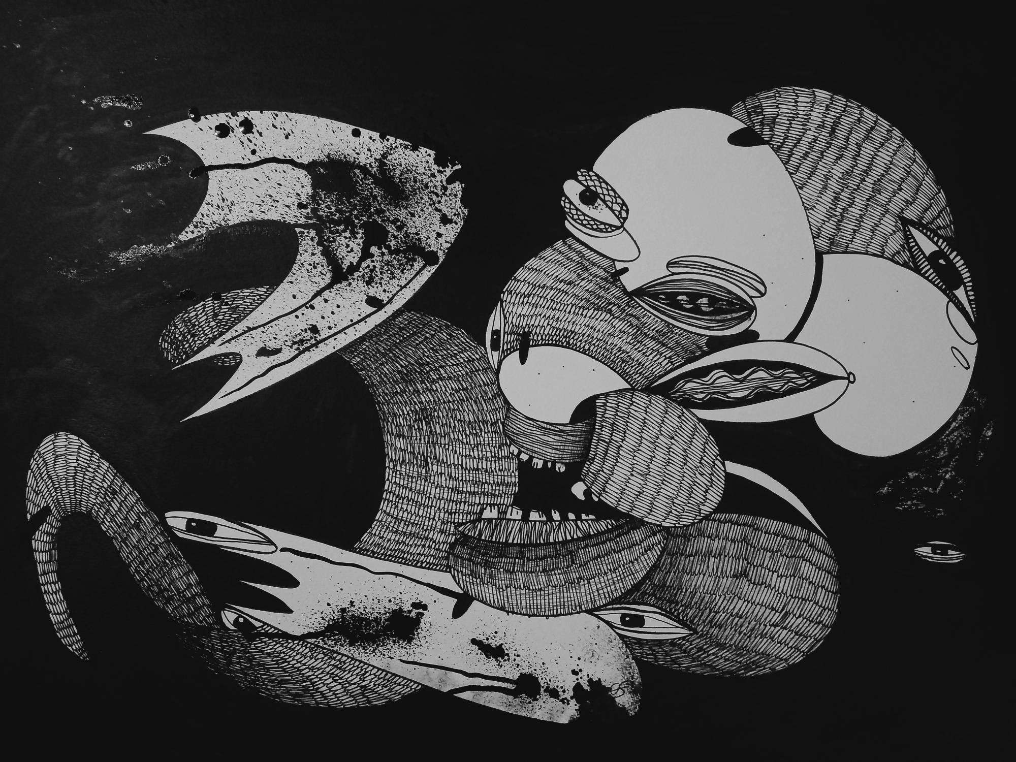'Original Sinner'
Indian ink on Bockingford Paper A1