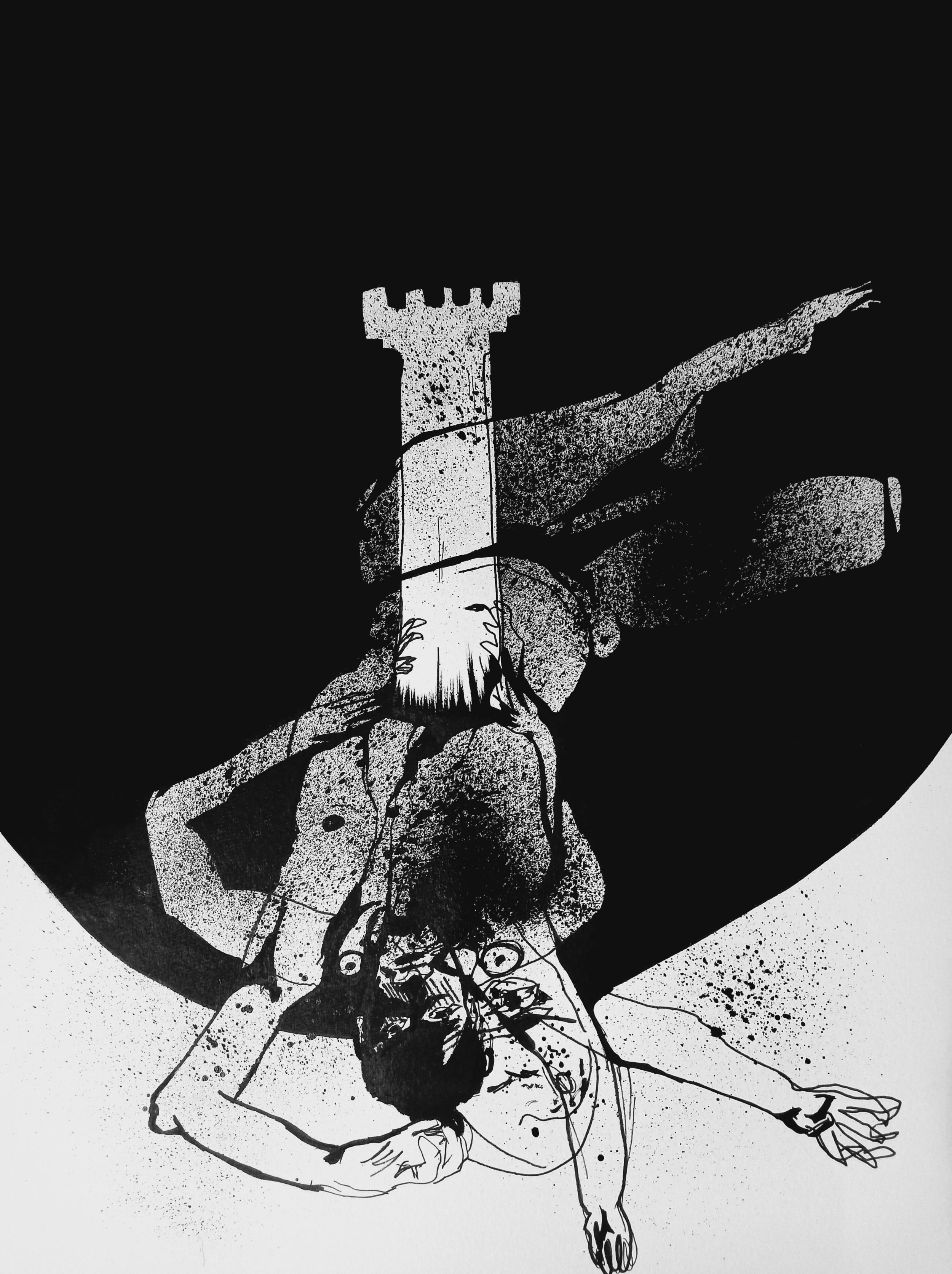 'Thanks For Nothing J'
Indian ink on Bockingford Paper A1