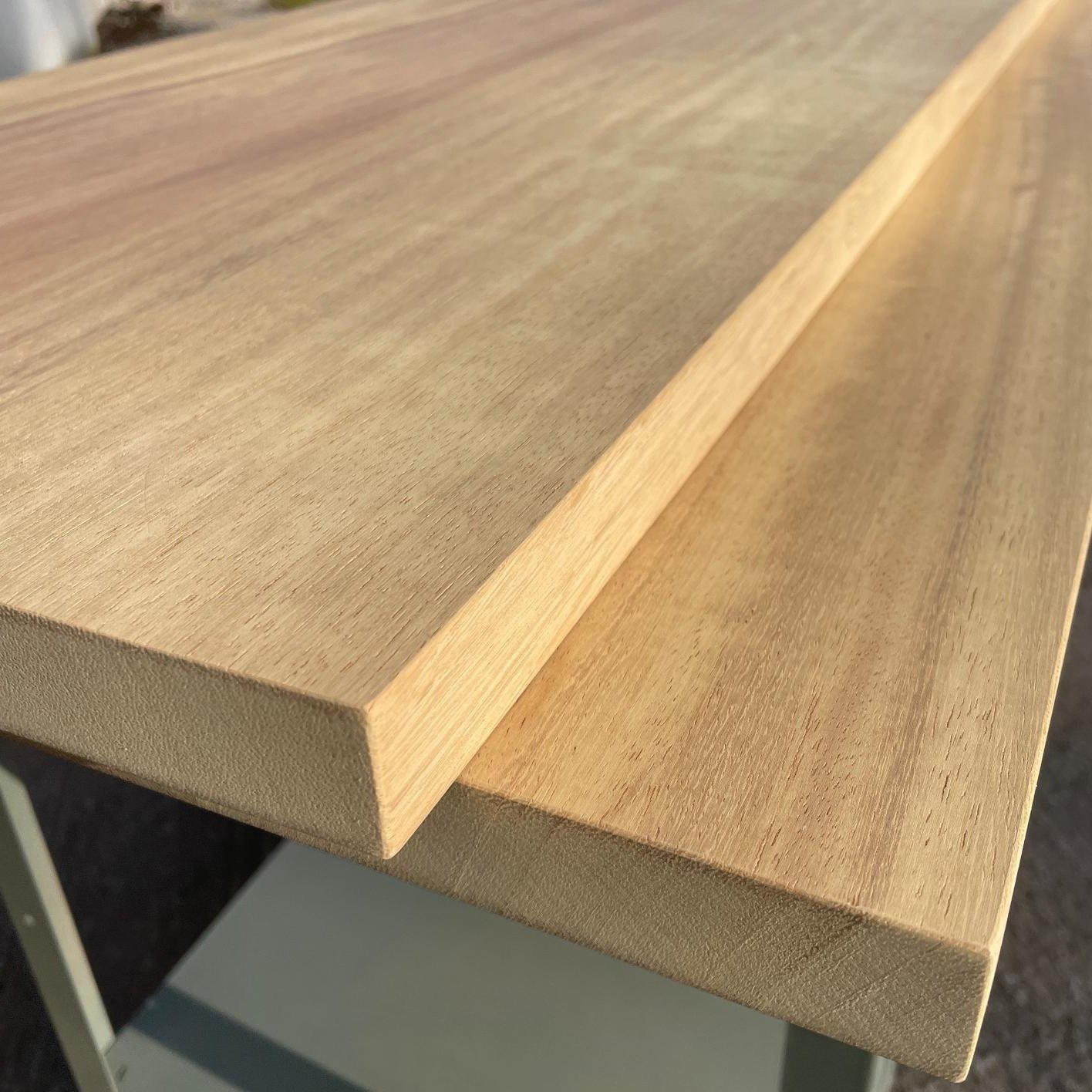 Iroko countertops cut to size.