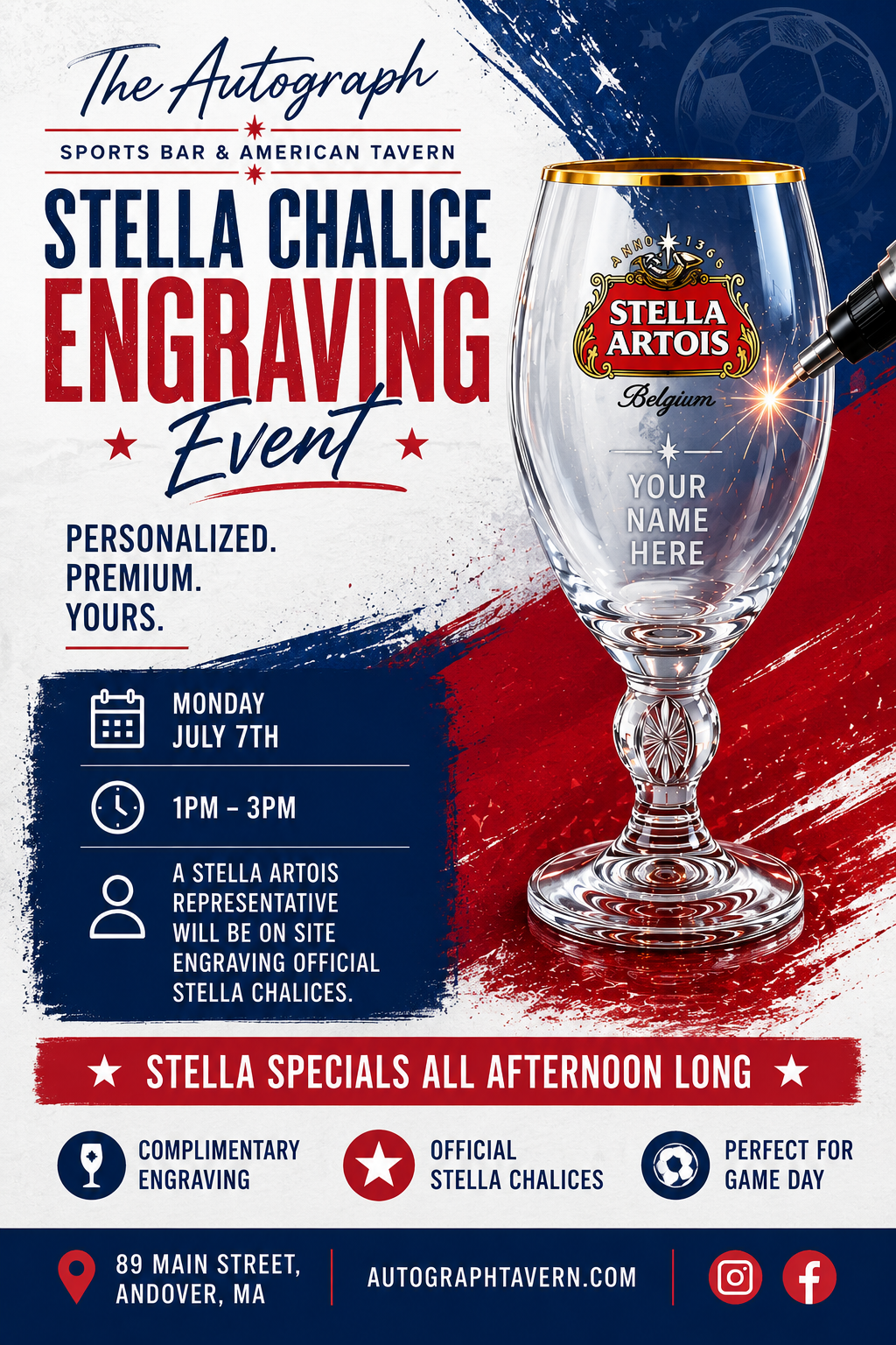 World Cup event with Stella Beer hosted at American Tavern in Andover,MA