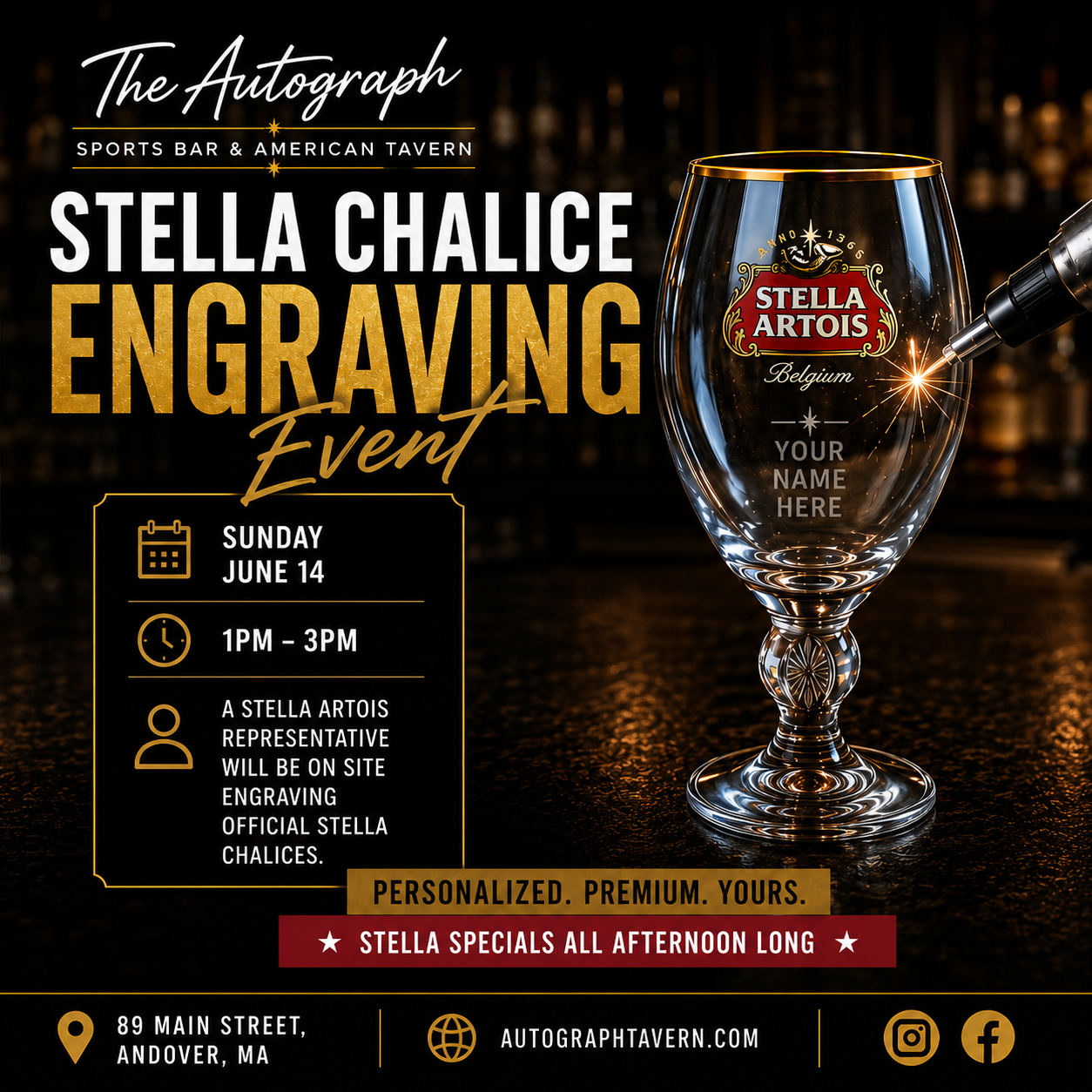 Beer engraving event at sports bar