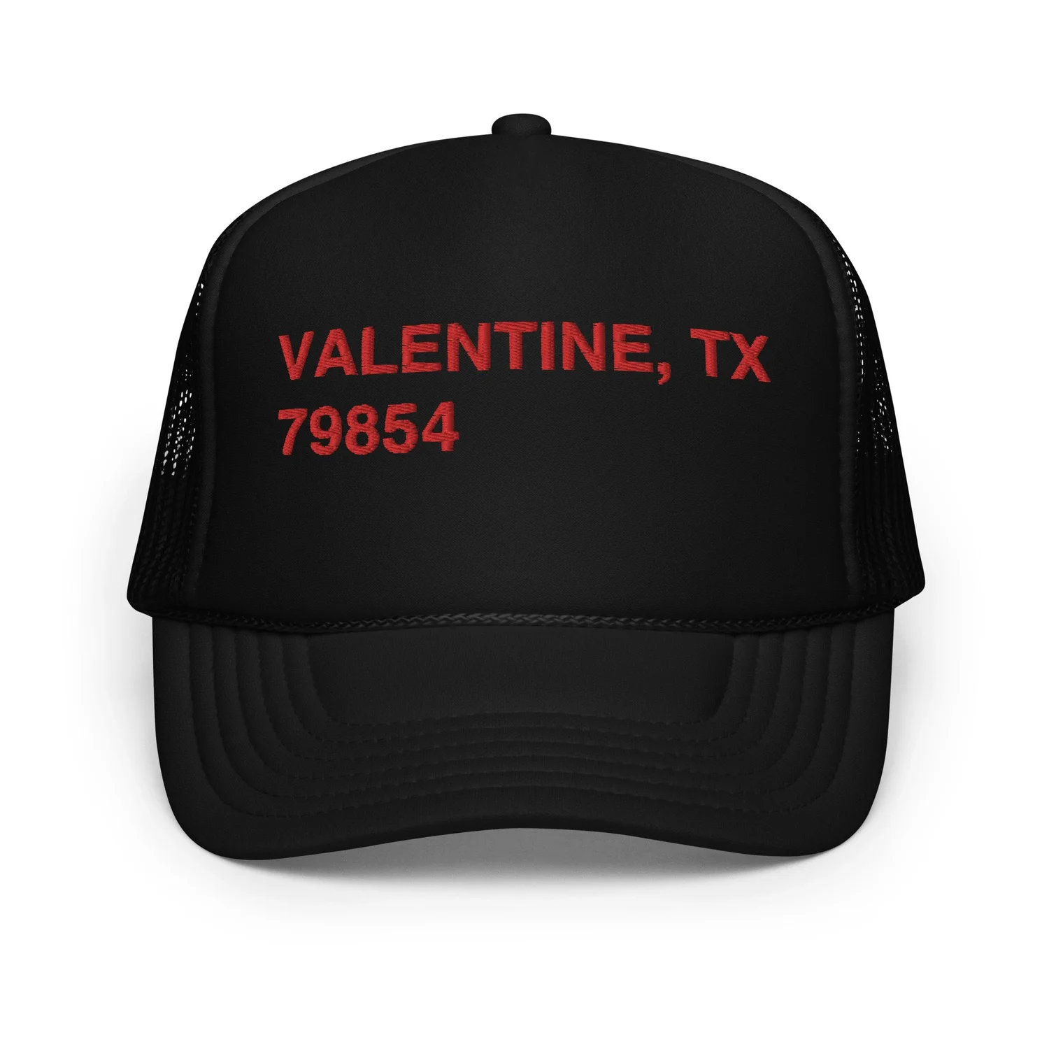 Valentine Zip Code - Foam Trucker Hat — Valentine