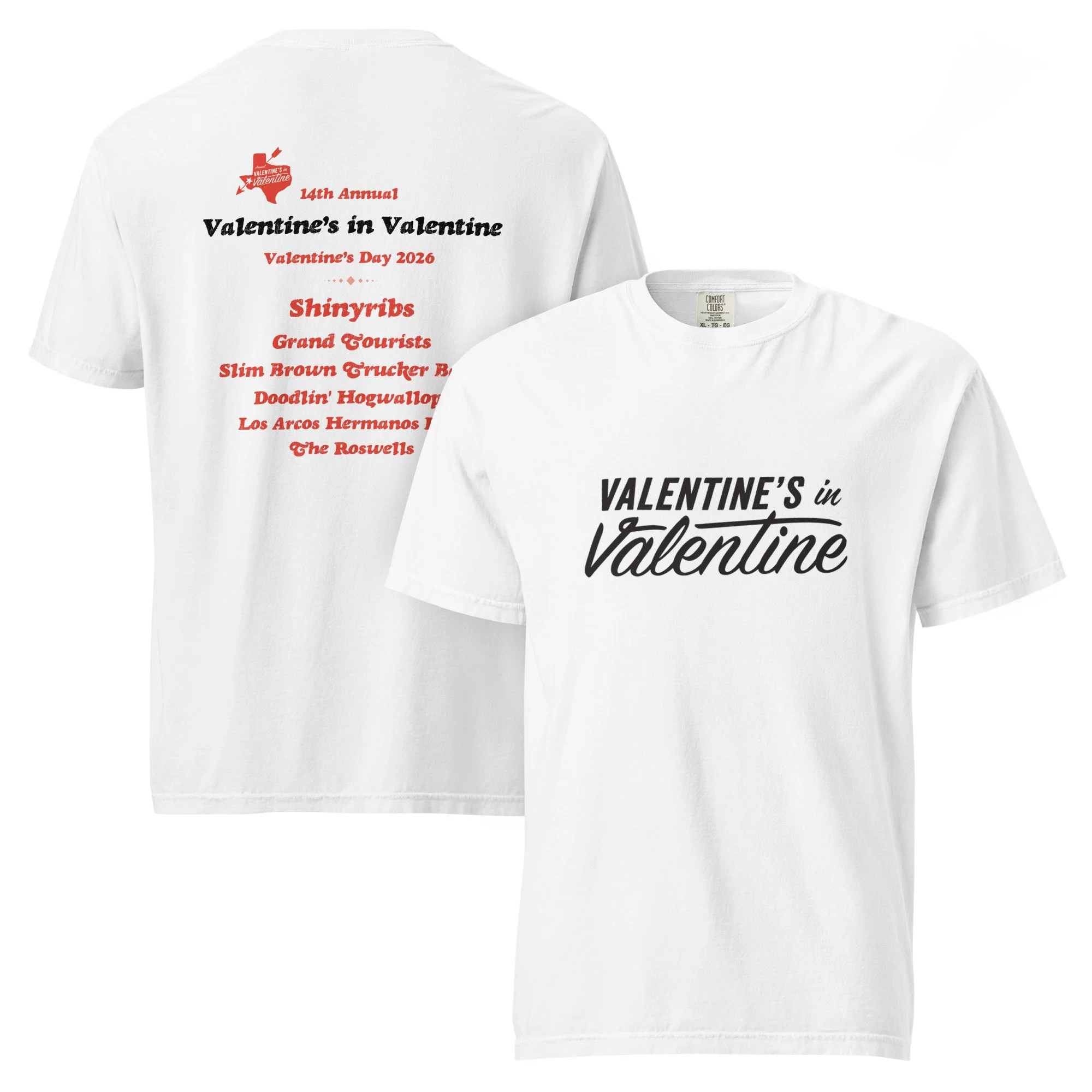 2026 Concert Tee White - Valentine's In Valentine
